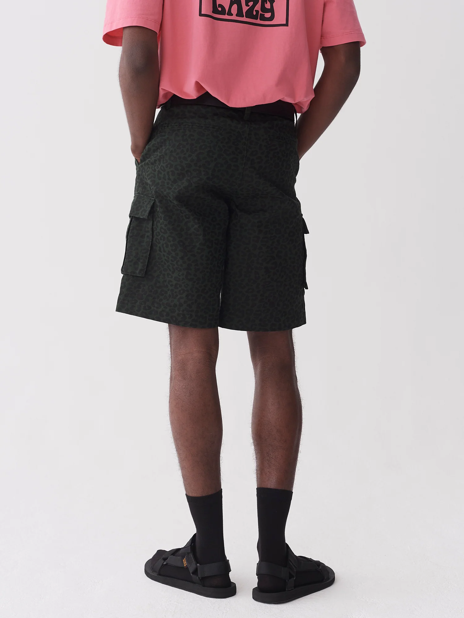 Lazy Oaf Khaki Leopard Shorts - Image 4