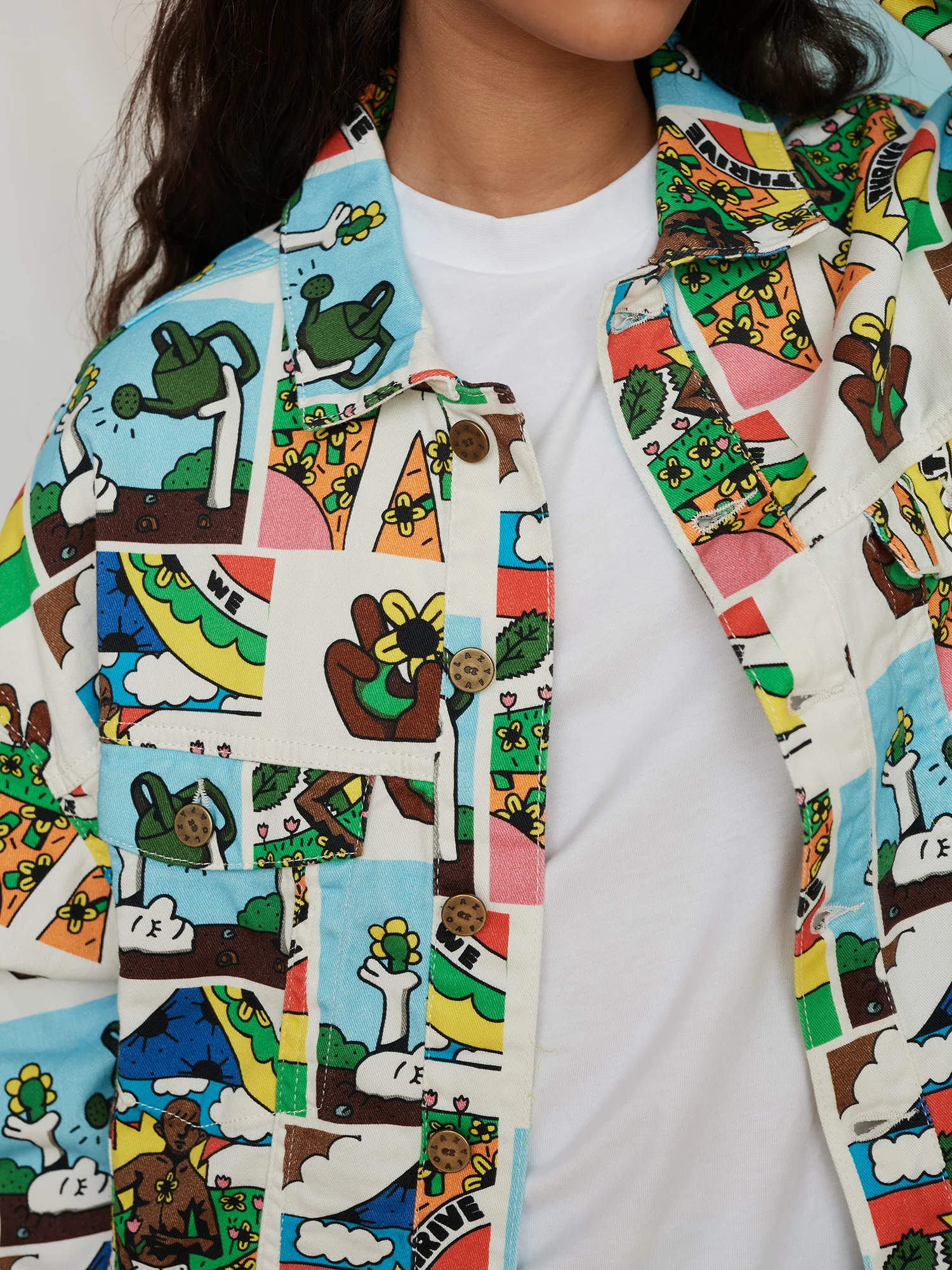 Lazy Oaf King Owusu Denim Jacket - Image 4