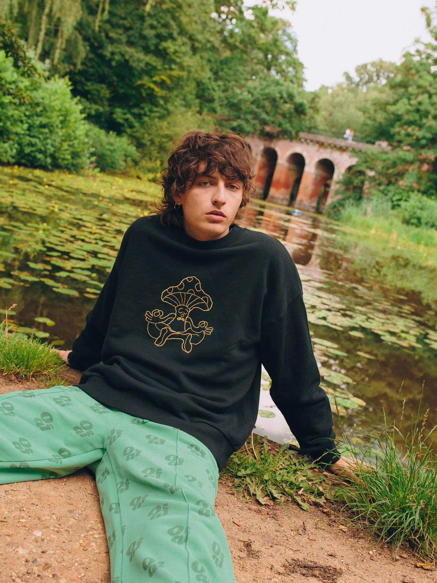 Lazy Mushroom Meditation Sweatshirt - Image 4