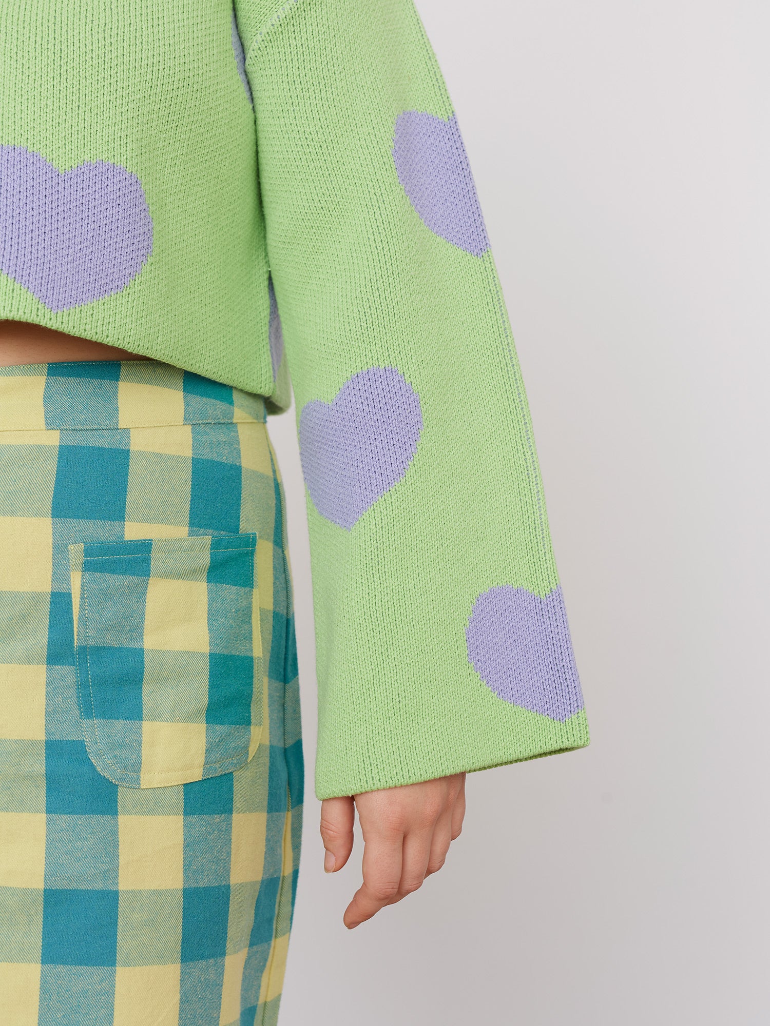 Lazy Oaf Love Me Forever Minty Zip Up Cardigan - Image 6