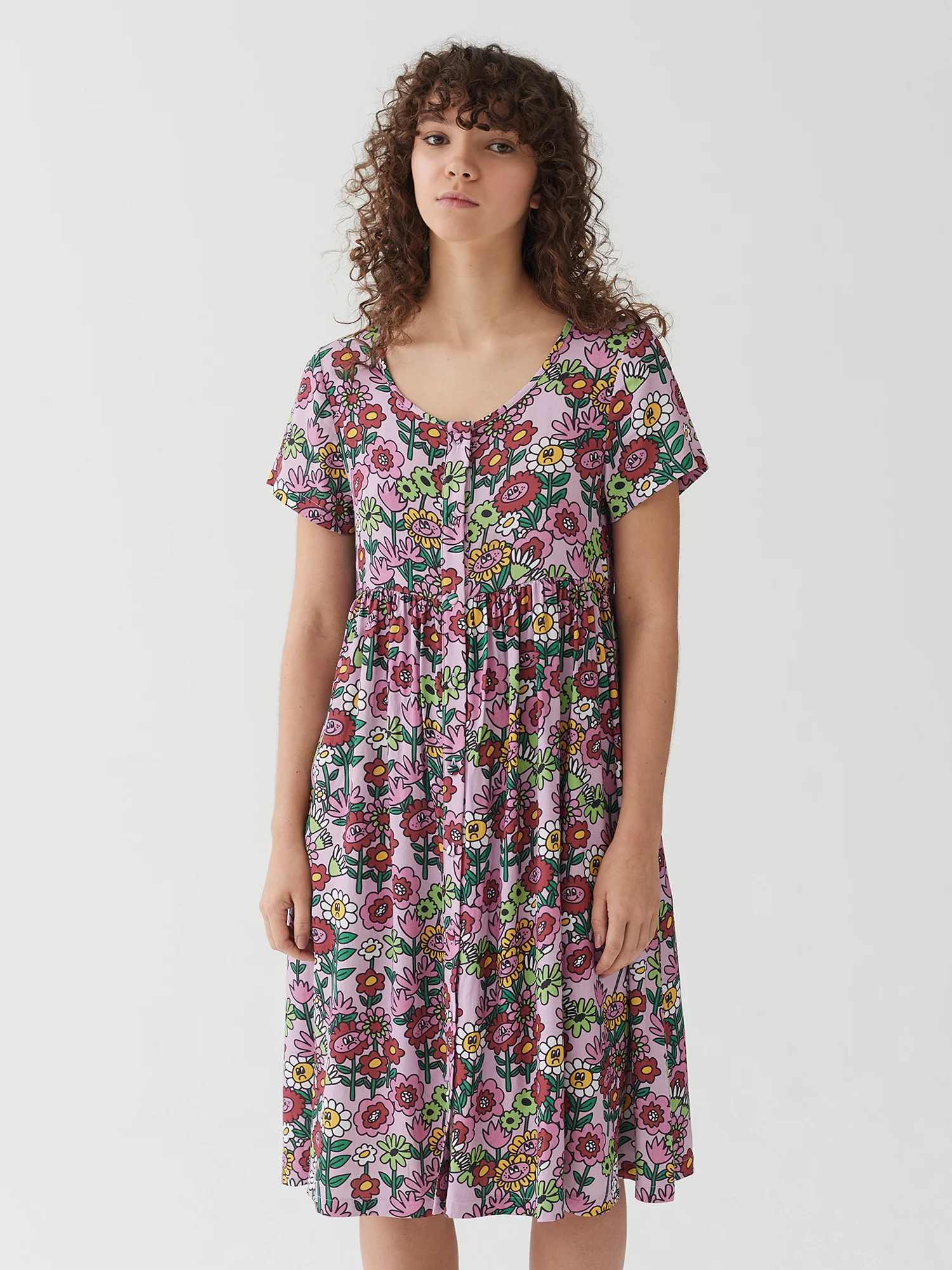Lazy Oaf Mixed Bunch Flower Dress - Image 2