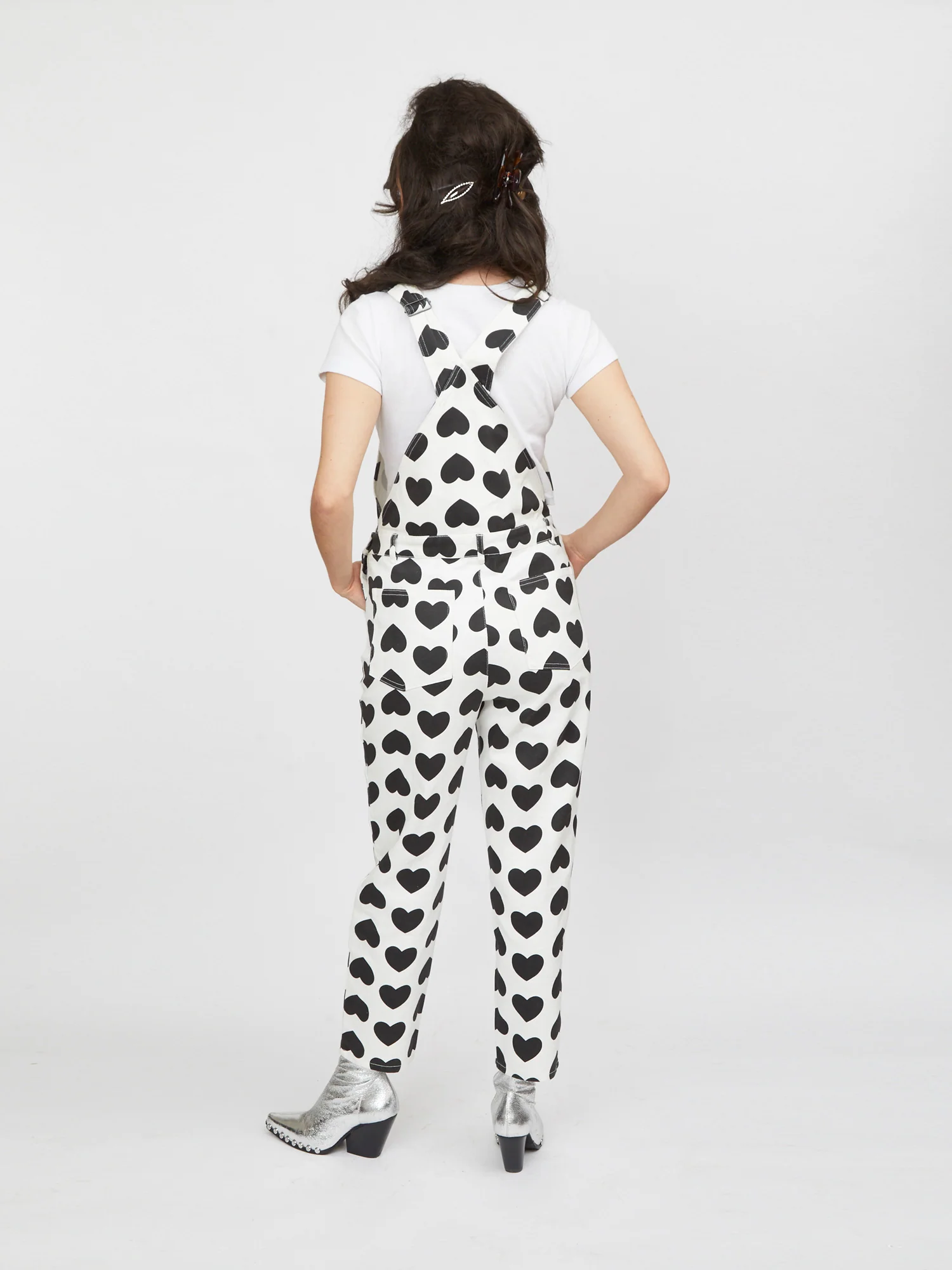 Lazy Oaf Monochrome Love Dungarees - Image 3