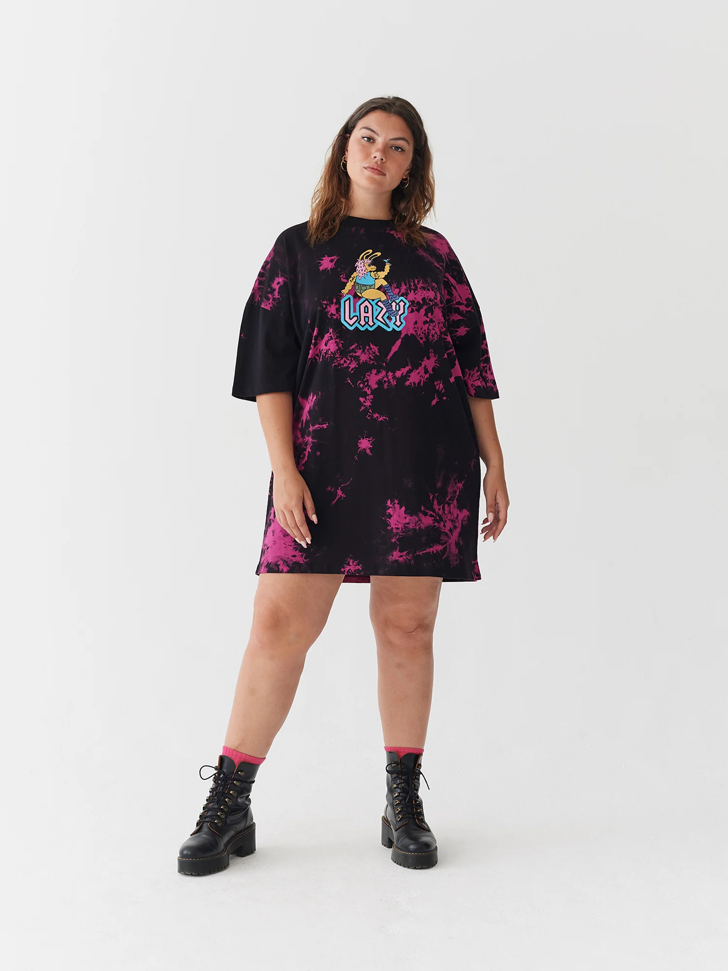 Lazy Oaf Night Bunny T-Shirt Dress