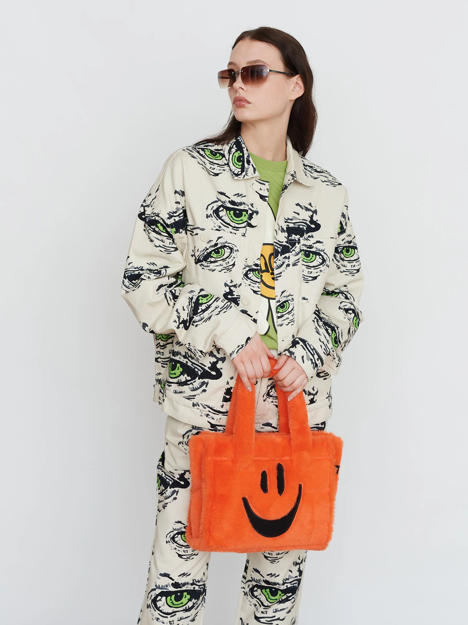 Lazy Oaf Orangey Faux Furry Bag - Image 2