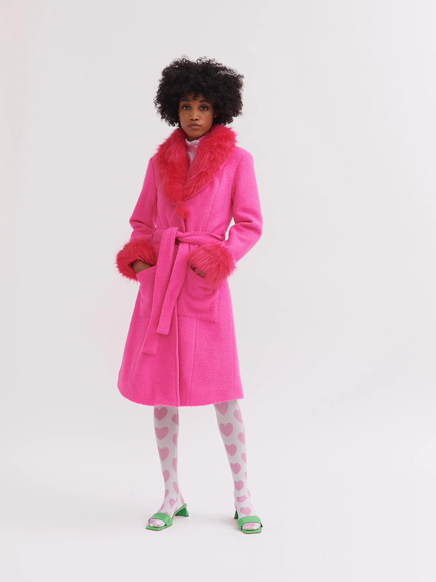 Lazy Oaf Pink Lady Coat - Image 4