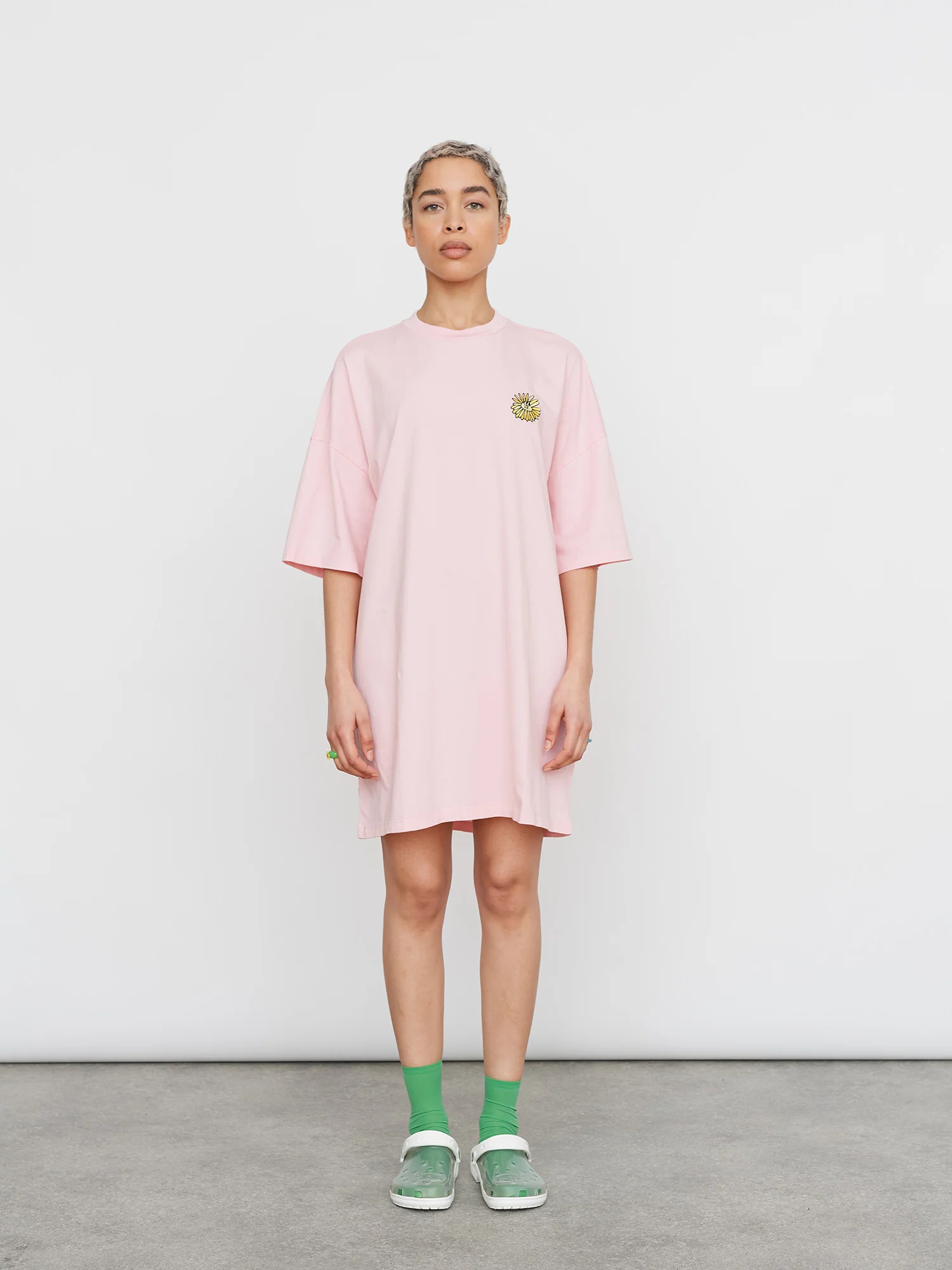 Lazy Oaf Pink Sunflower Tshirt Dress