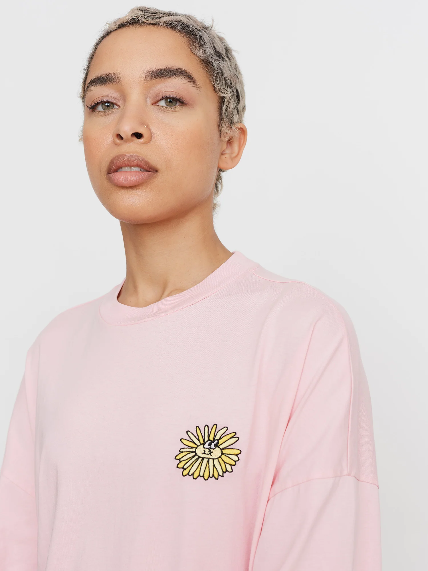 Lazy Oaf Pink Sunflower Tshirt Dress - Image 5