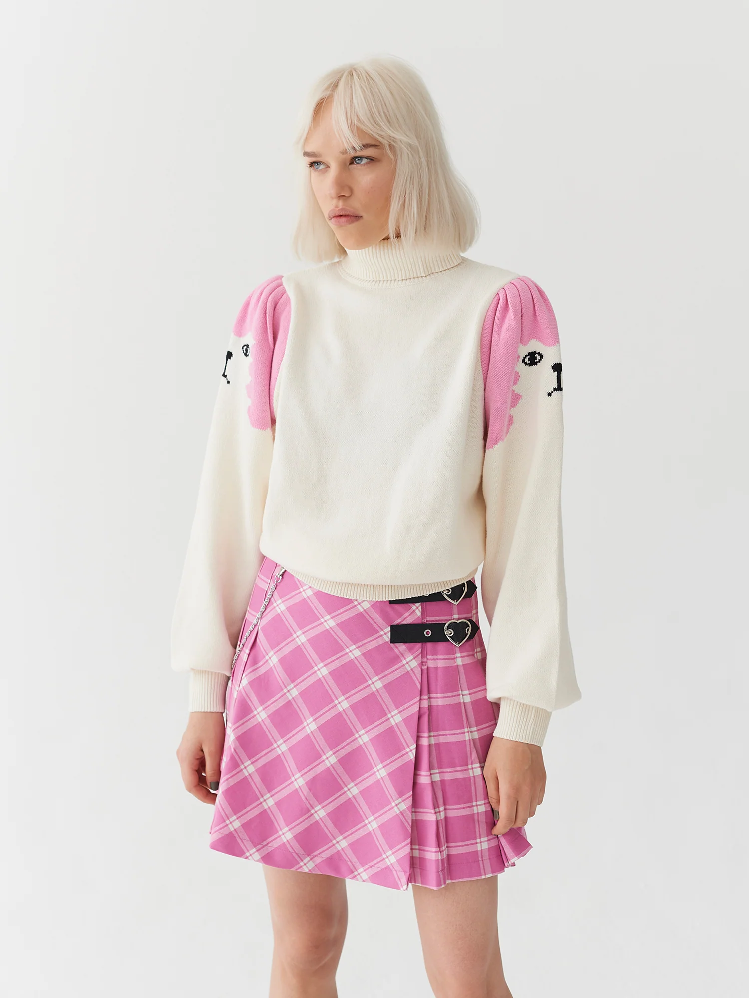 Lazy Oaf Poodle Puff Sleeve Knitted Jumper - Image 3