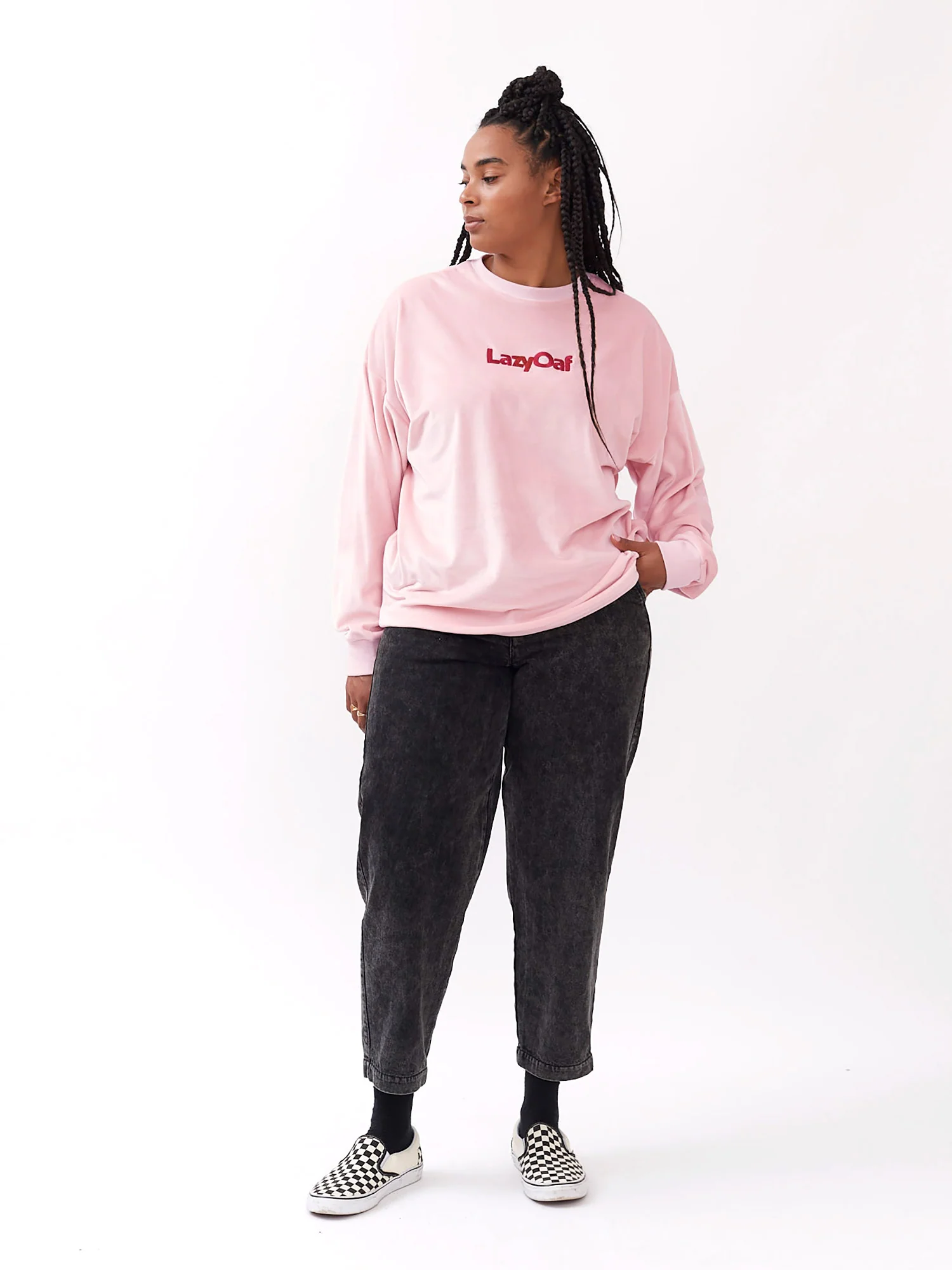 Lazy Oaf Red Letter Velour Top - Image 7