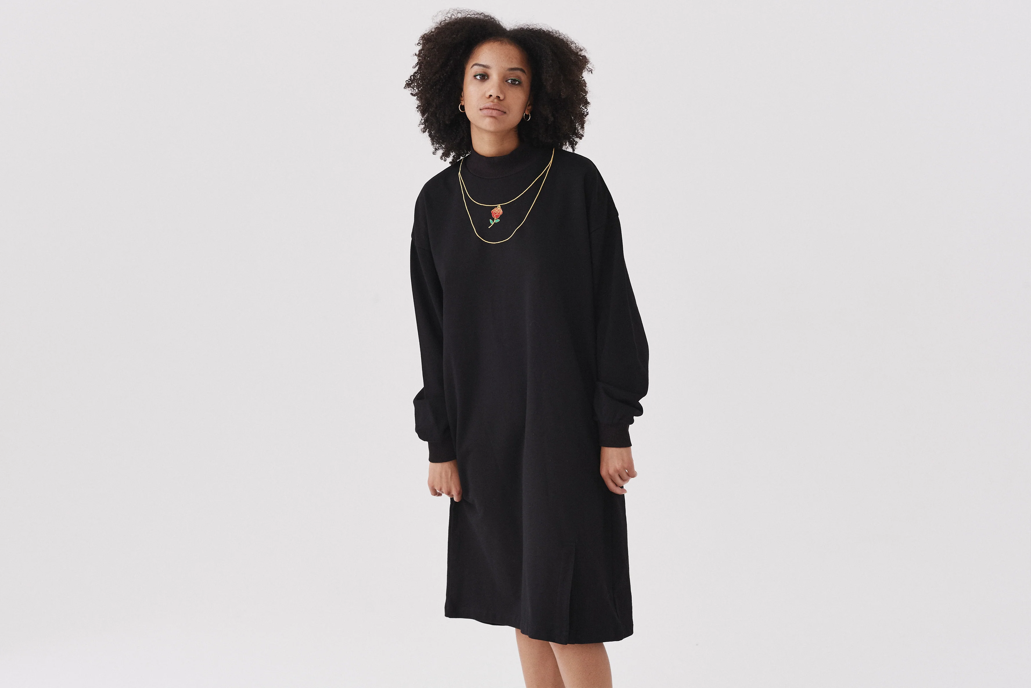 Lazy Oaf Rose Necklace Sweater Dress - Image 2