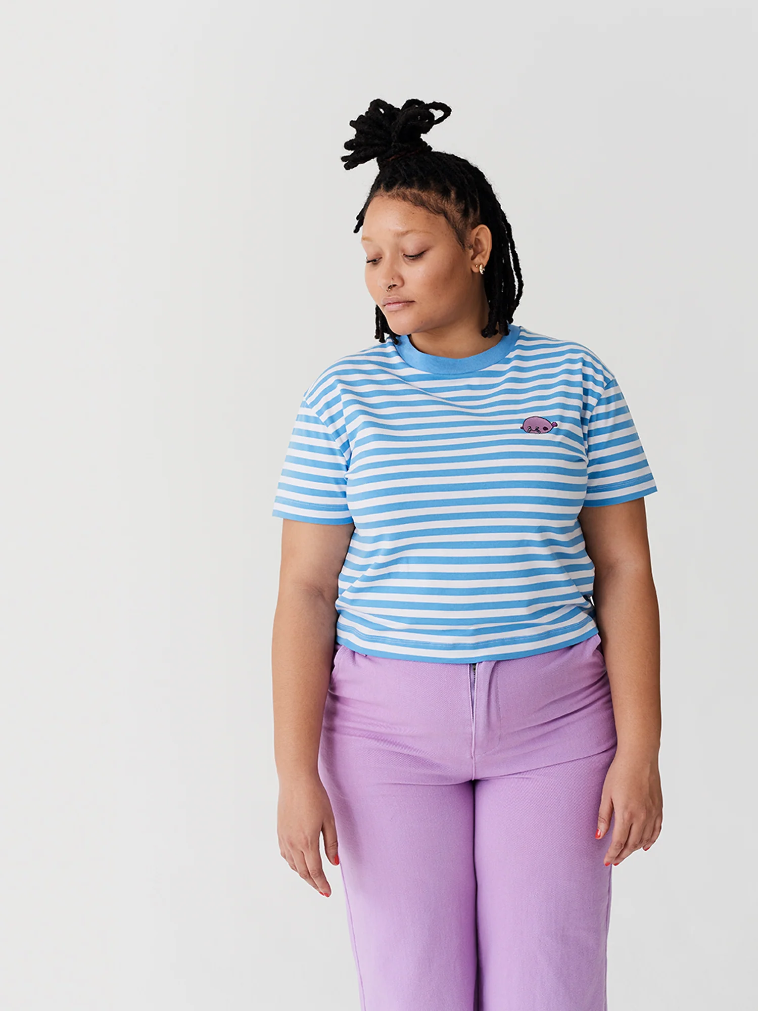 Lazy Oaf Stripy Blobfish T-Shirt - Image 2