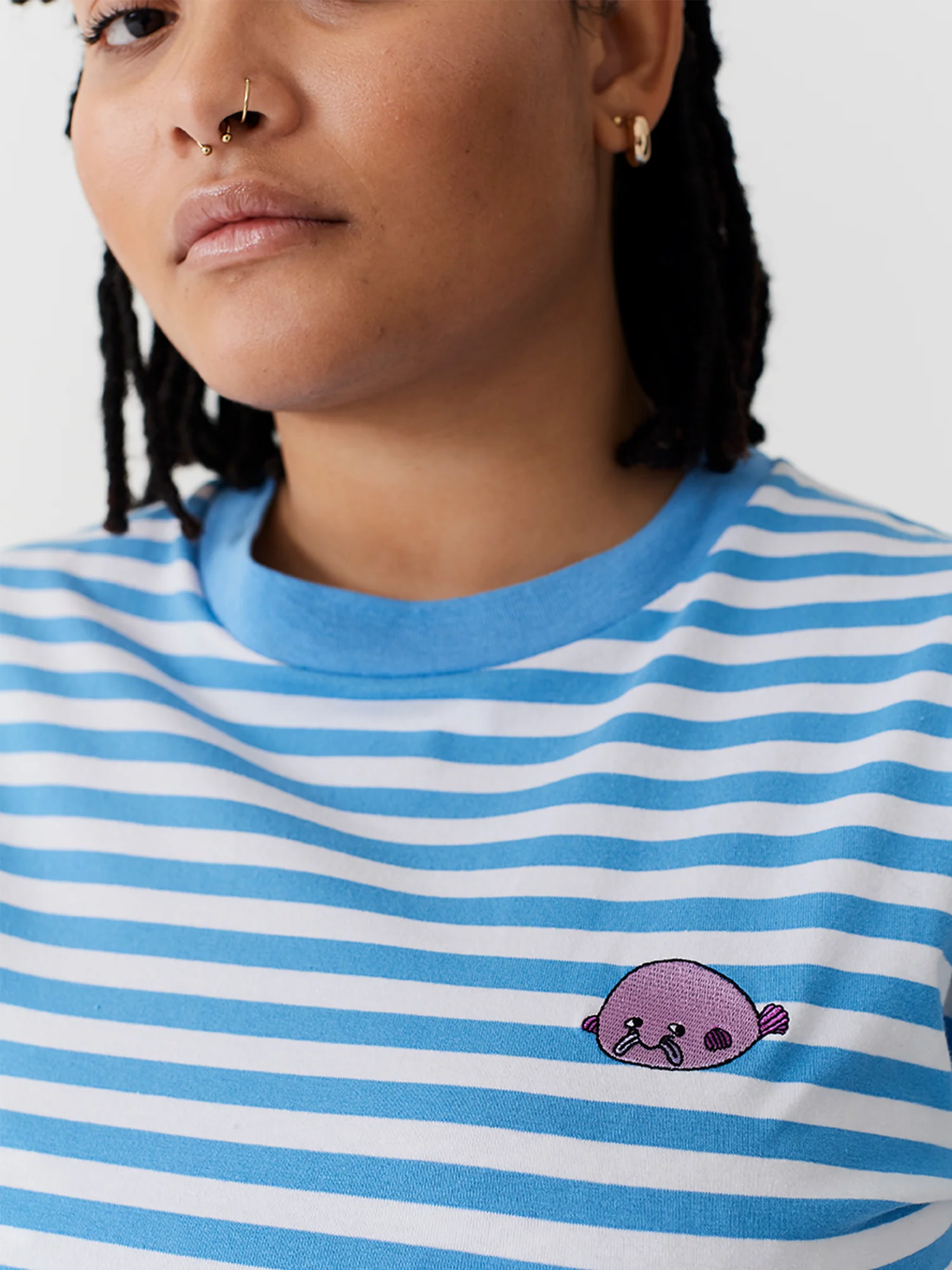 Lazy Oaf Stripy Blobfish T-Shirt - Image 6