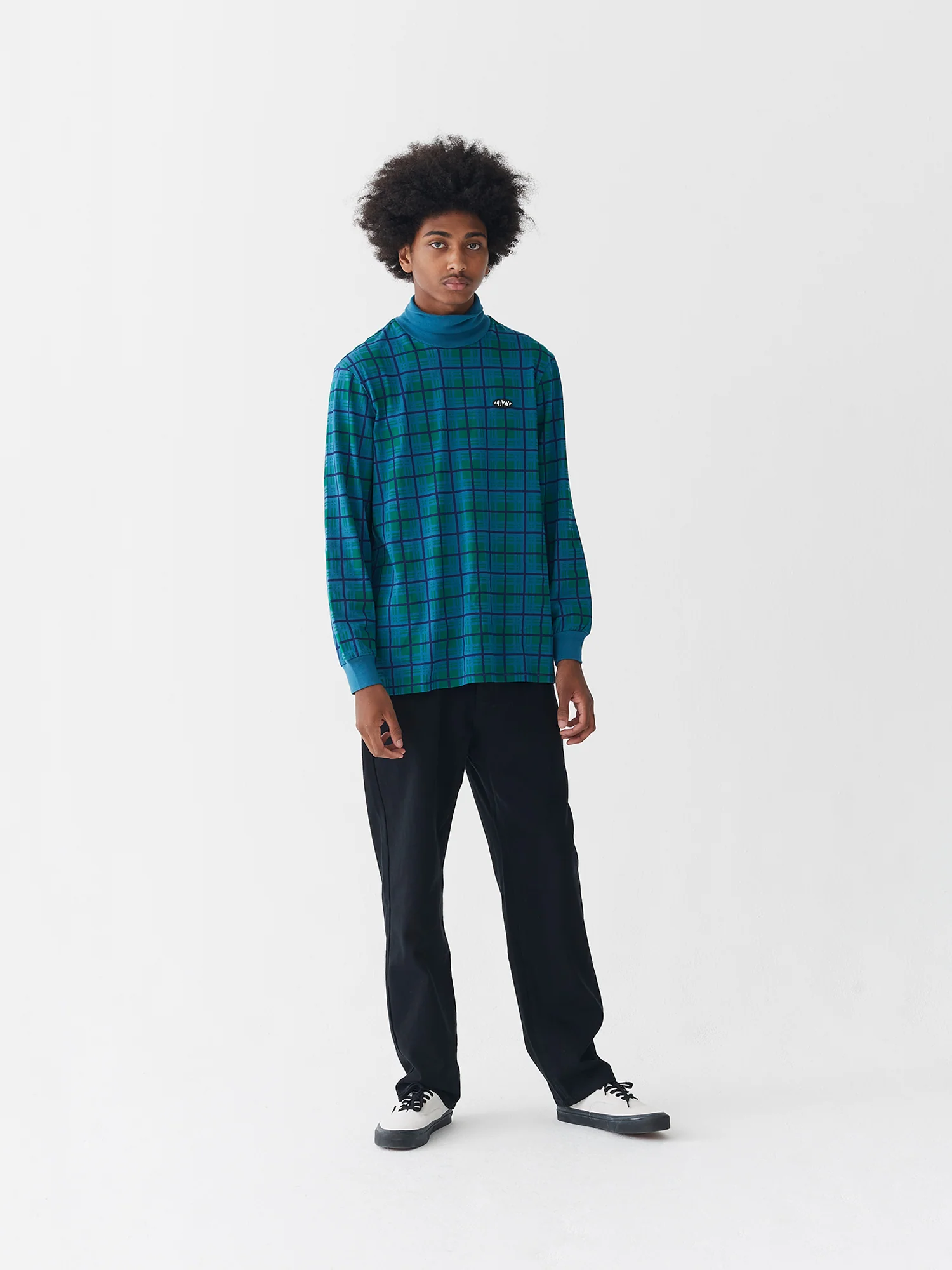 Lazy Oaf Tripped Out Check Long Sleeve T-Shirt - Image 2