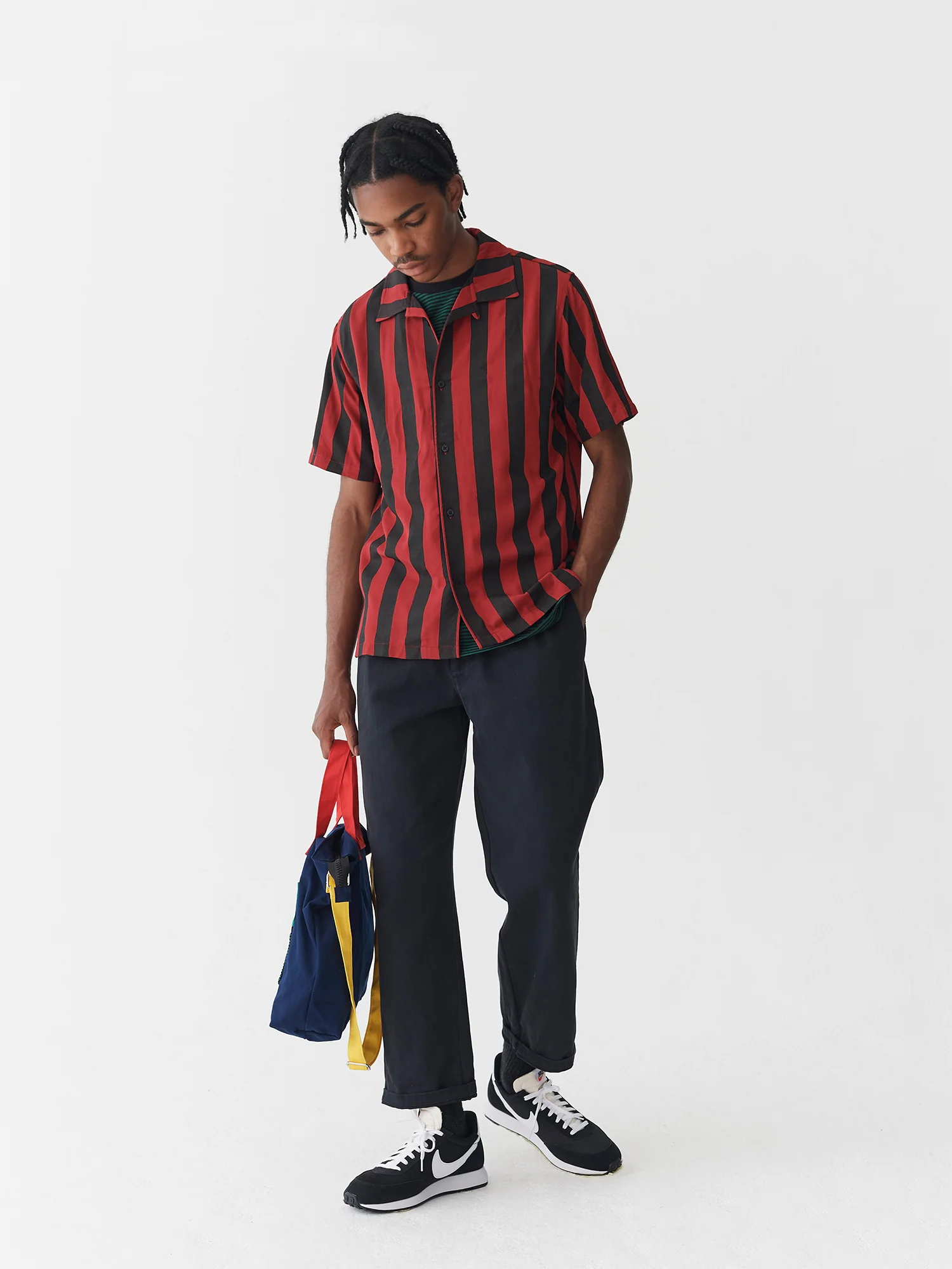 Lazy Oaf Vertical Stripe Bowling Shirt - Image 2