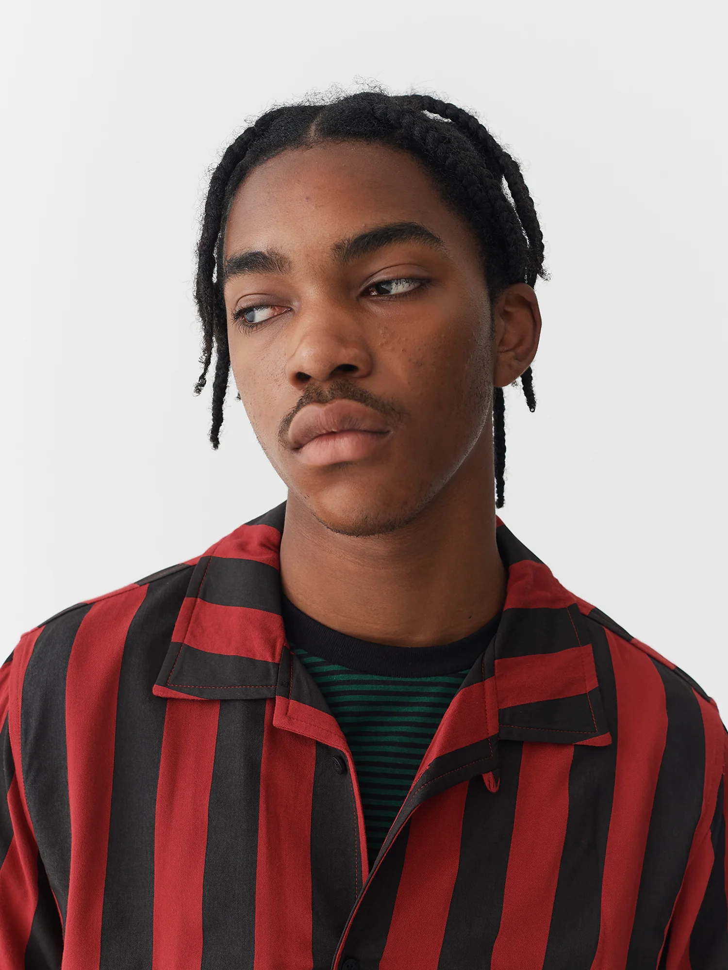 Lazy Oaf Vertical Stripe Bowling Shirt - Image 3