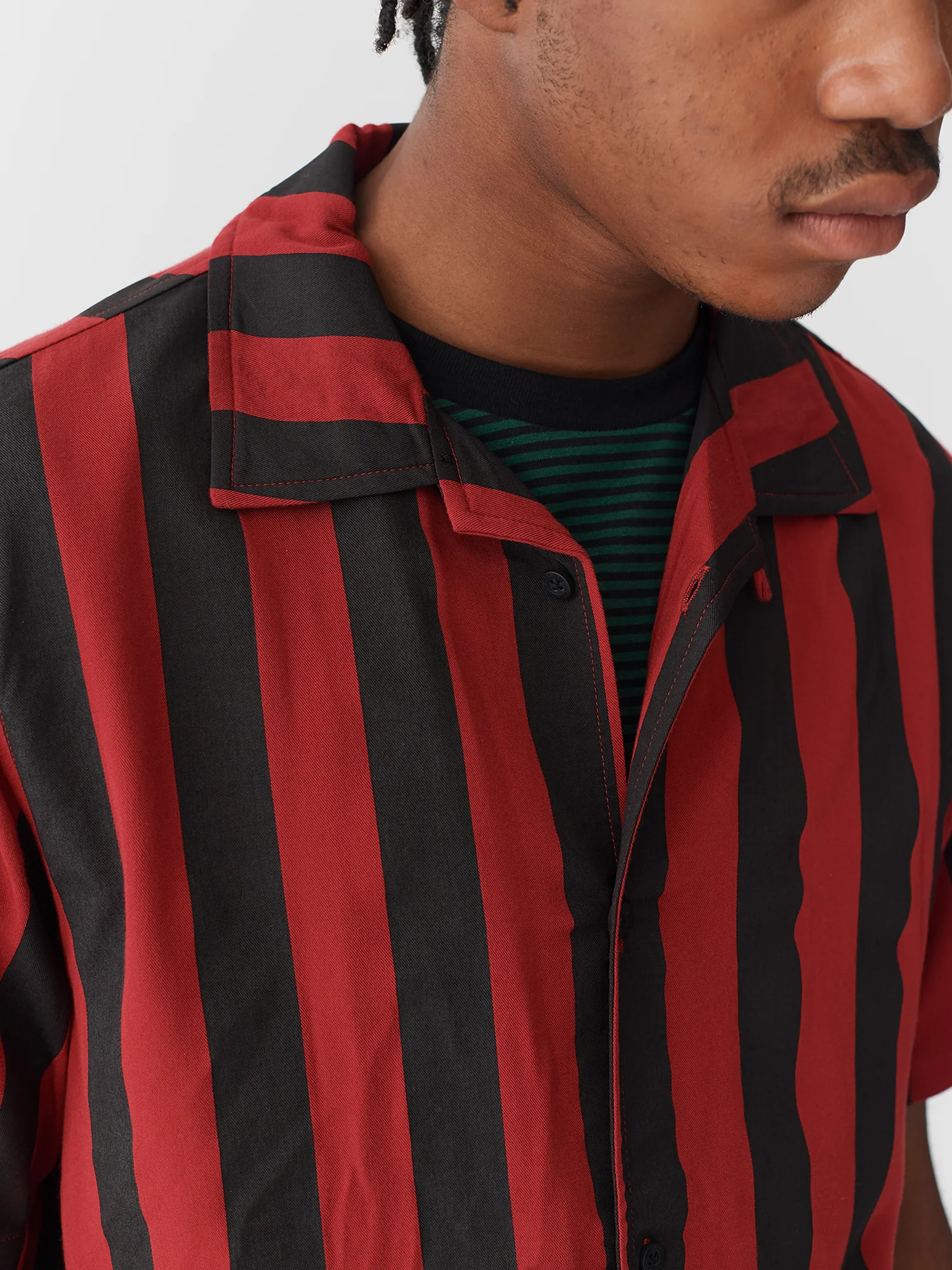 Lazy Oaf Vertical Stripe Bowling Shirt - Image 4
