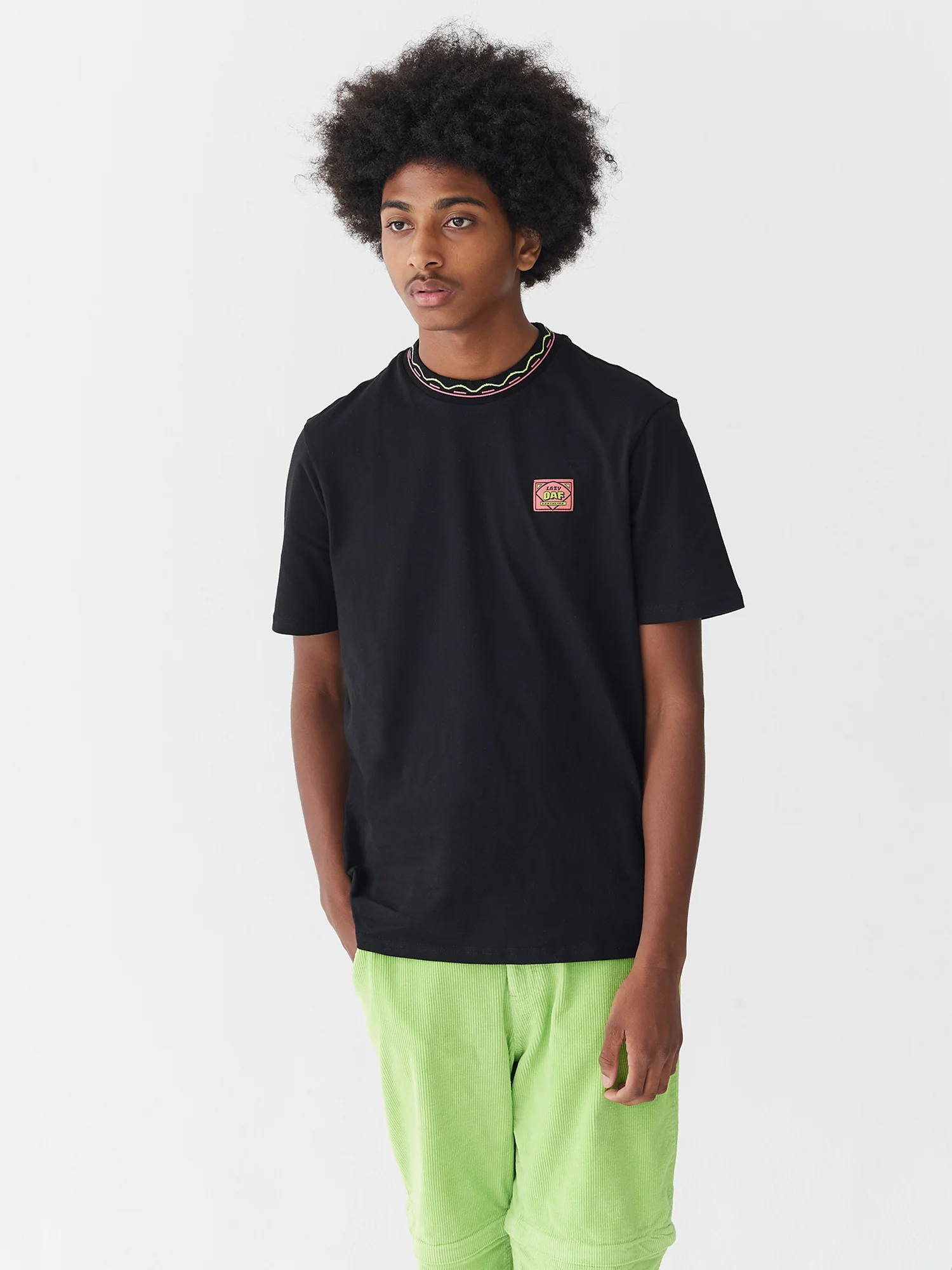 Lazy Oaf Wavy Neck T-Shirt - Image 3