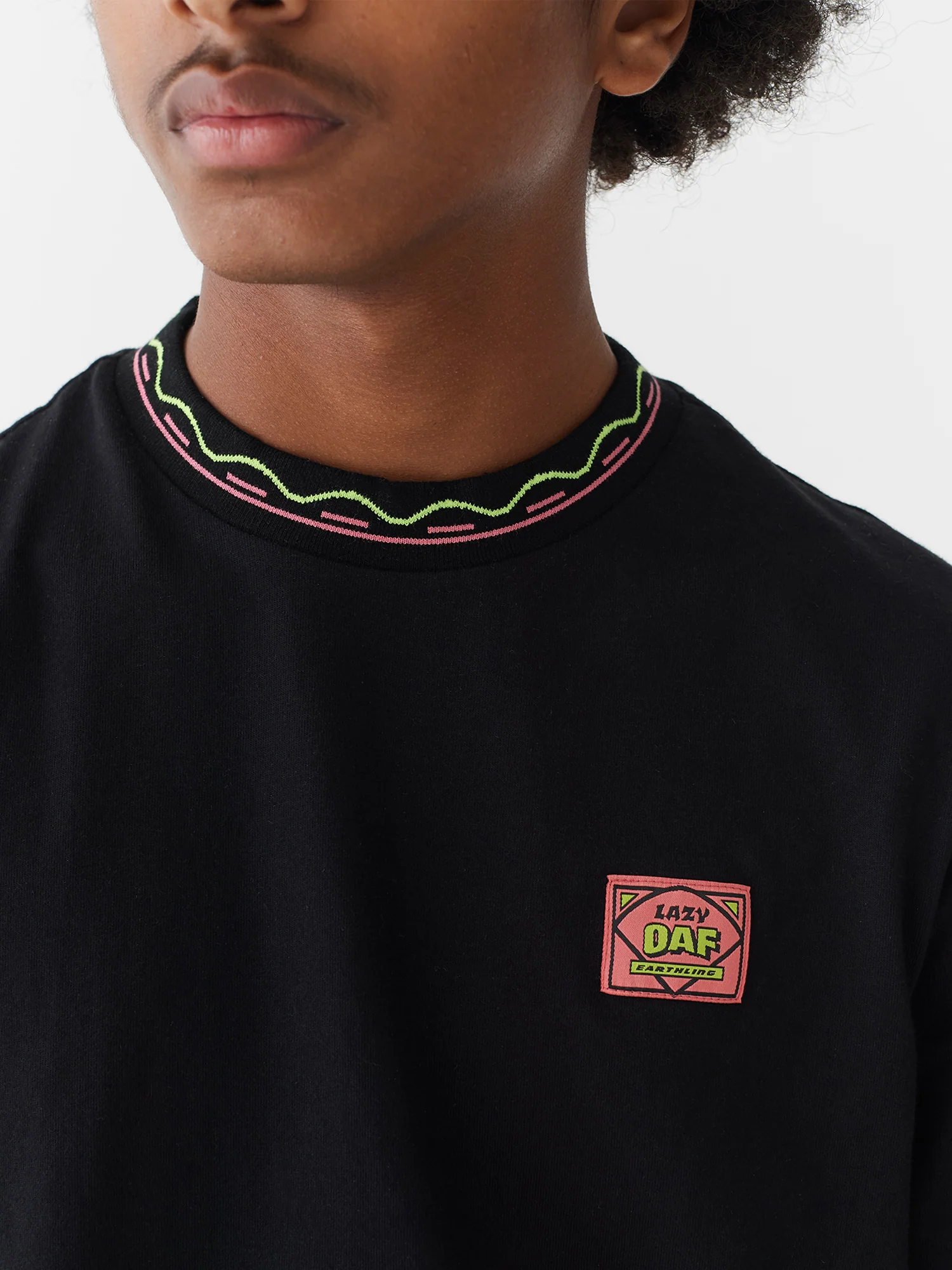 Lazy Oaf Wavy Neck T-Shirt - Image 5
