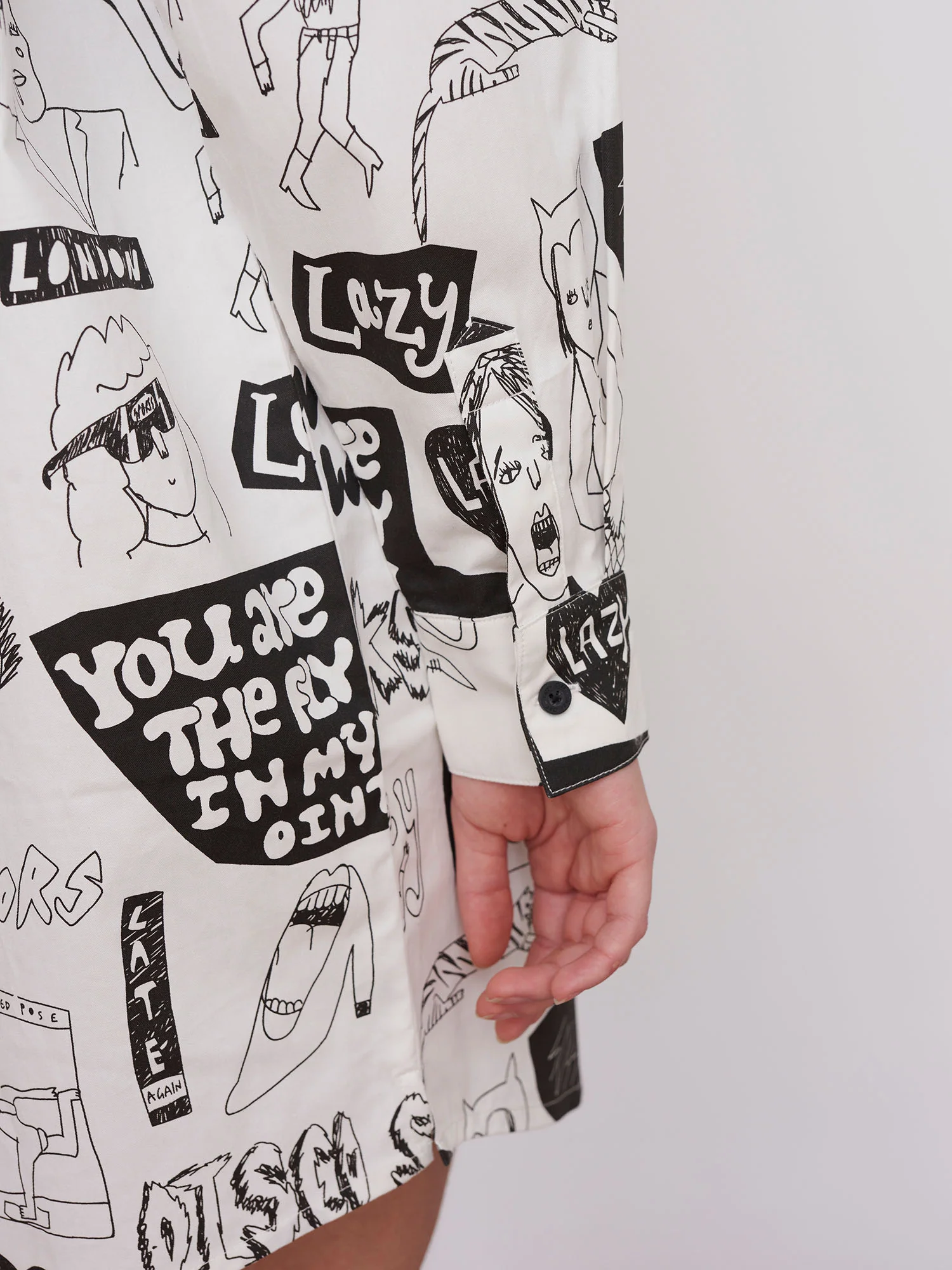 Lazy Oaf Band Poster Shirt Dress - Image 7