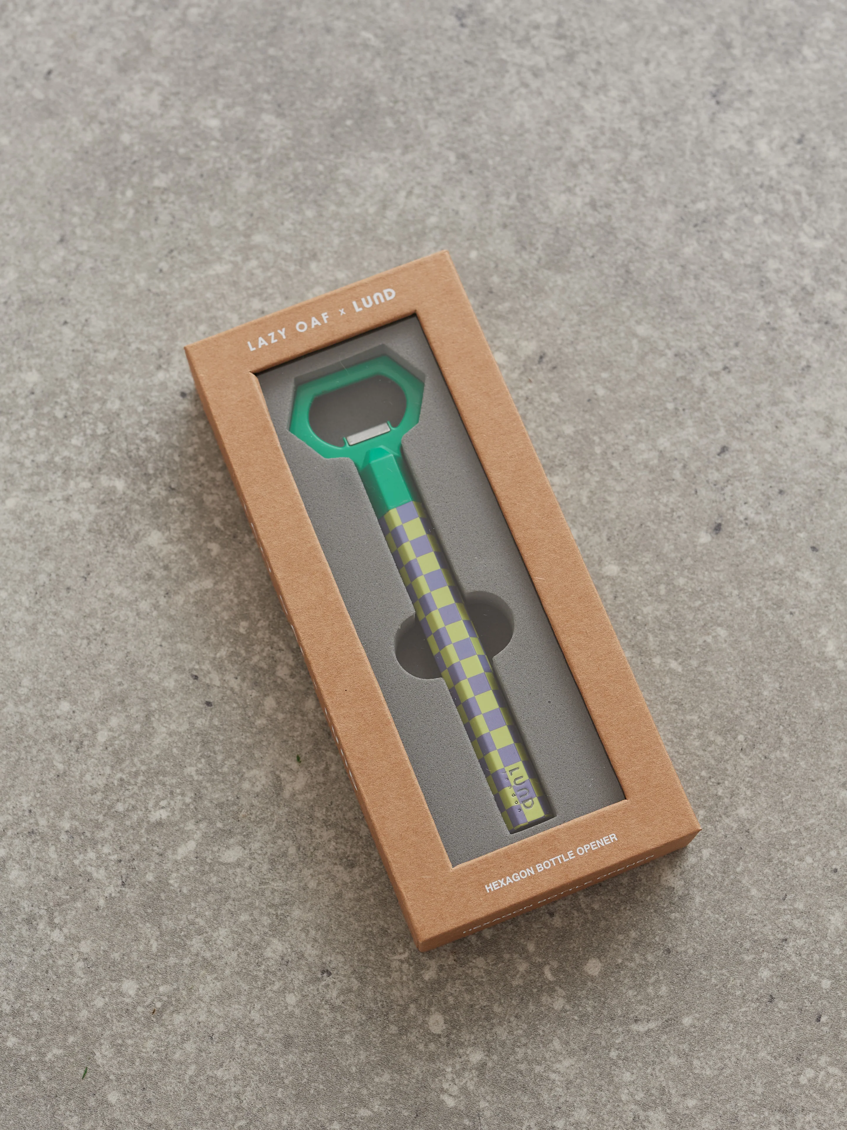 Lazy Oaf X Lund Pastel Check Bottle Opener - Image 2