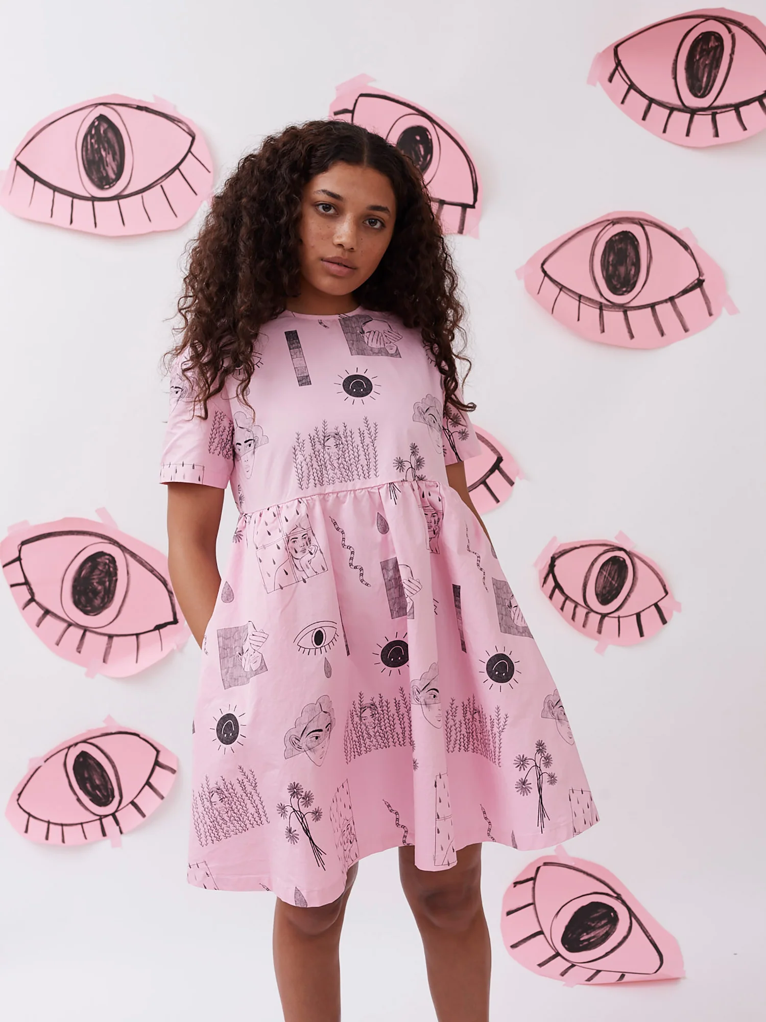 Lazy Oaf x Manjit Thapp Woven Dress - Image 4