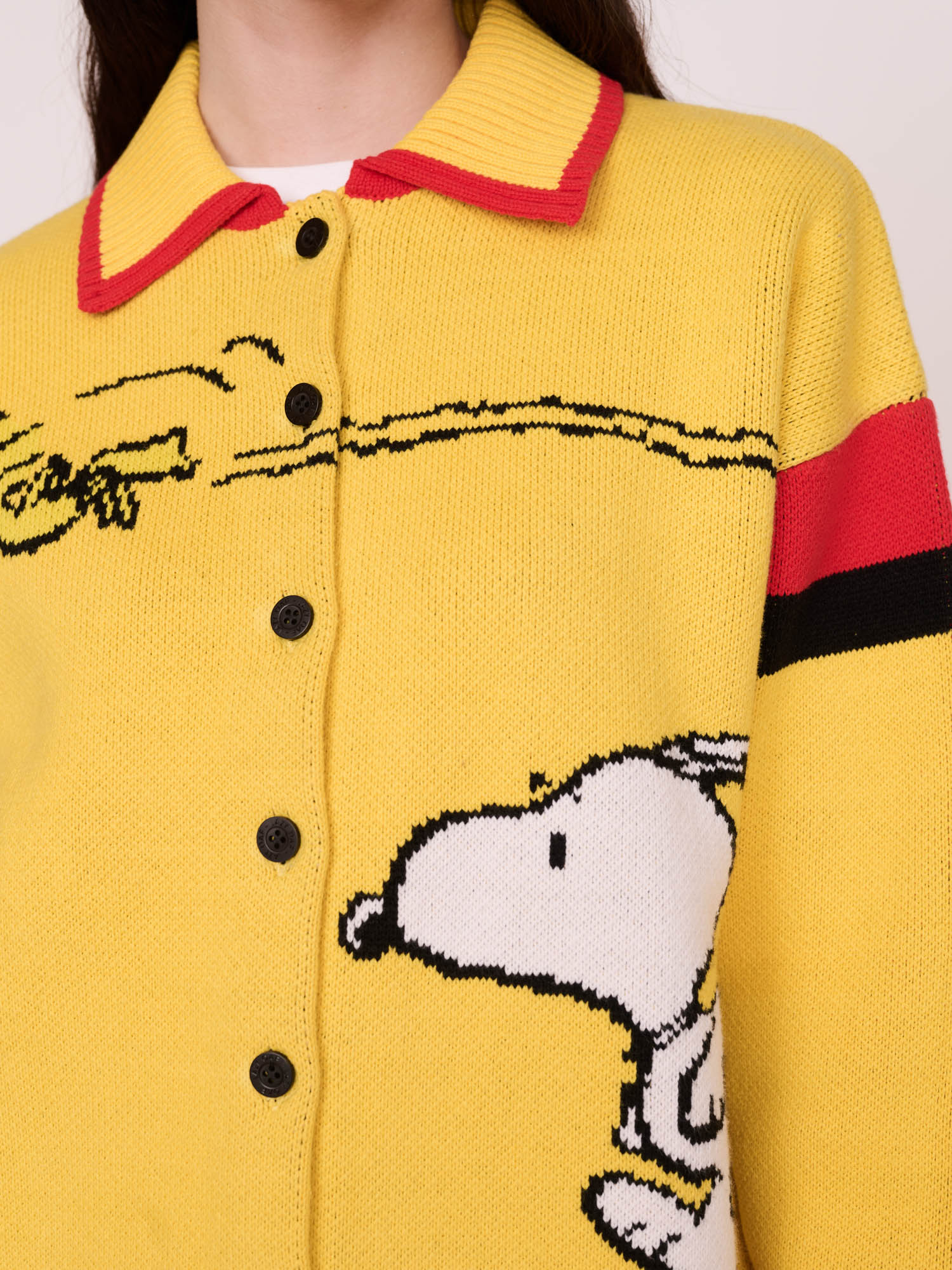 Lazy Oaf x Peanuts Best Friends Button Through Knit - Image 5