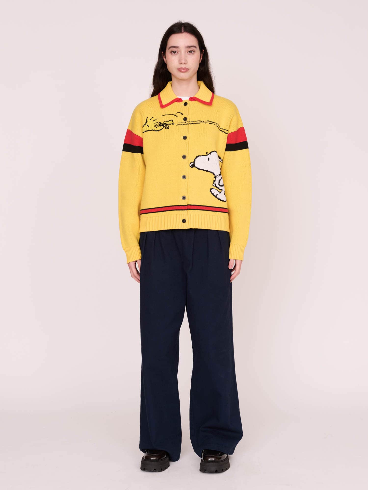 Lazy Oaf x Peanuts Best Friends Button Through Knit - Image 7