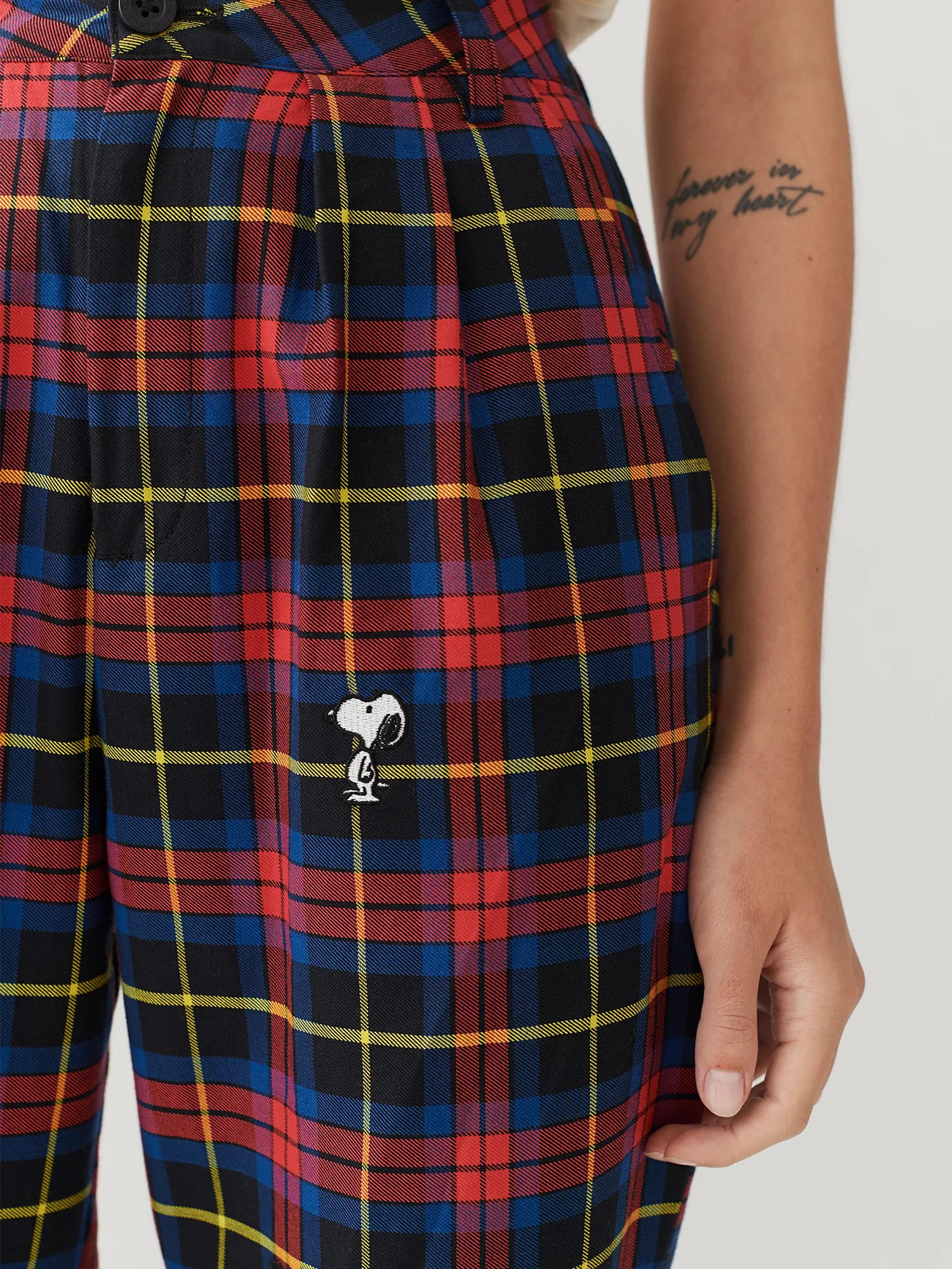 Lazy Oaf x Peanuts Character Repeat Check Pants - Image 4