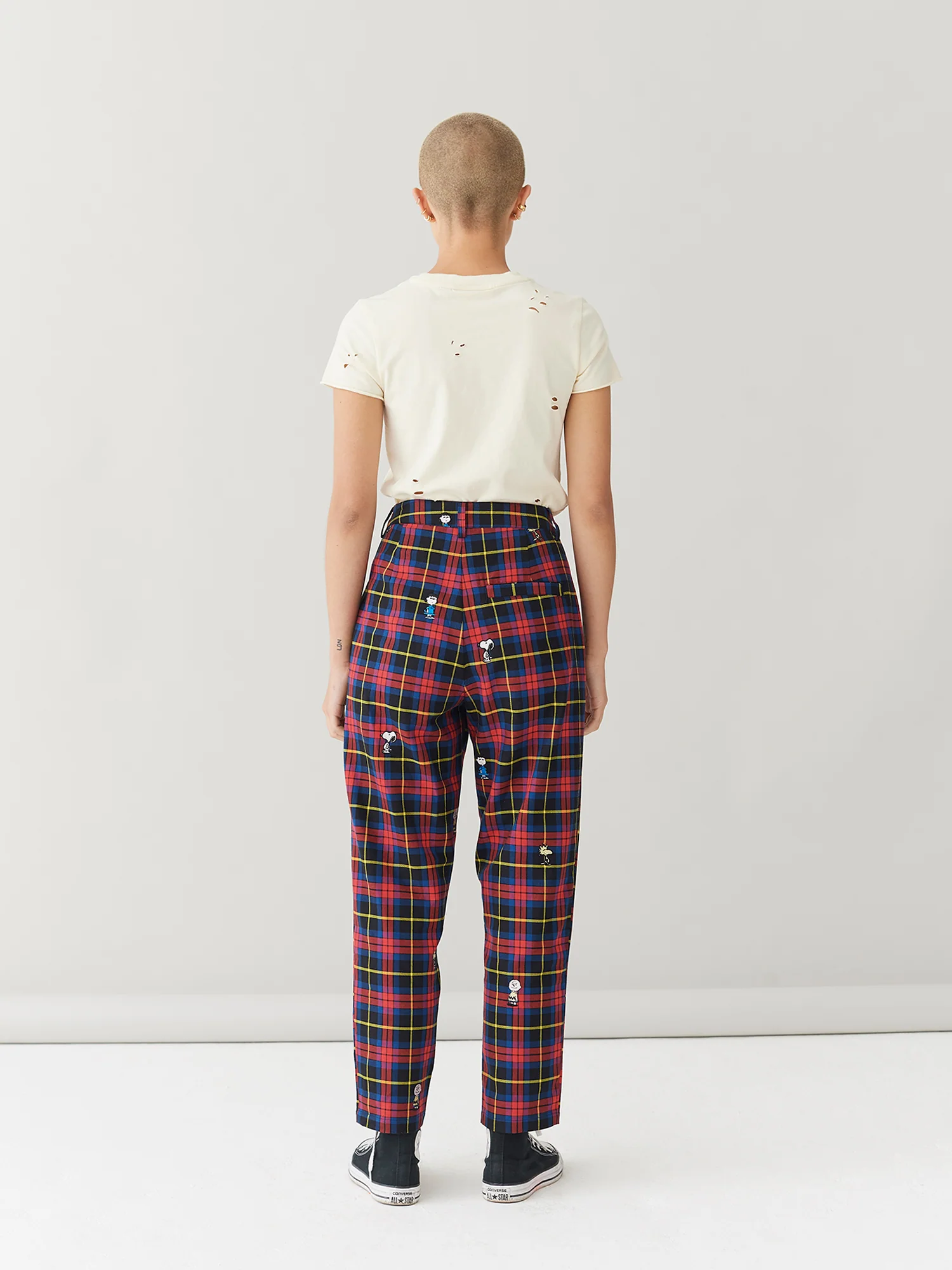 Lazy Oaf x Peanuts Character Repeat Check Pants - Image 5
