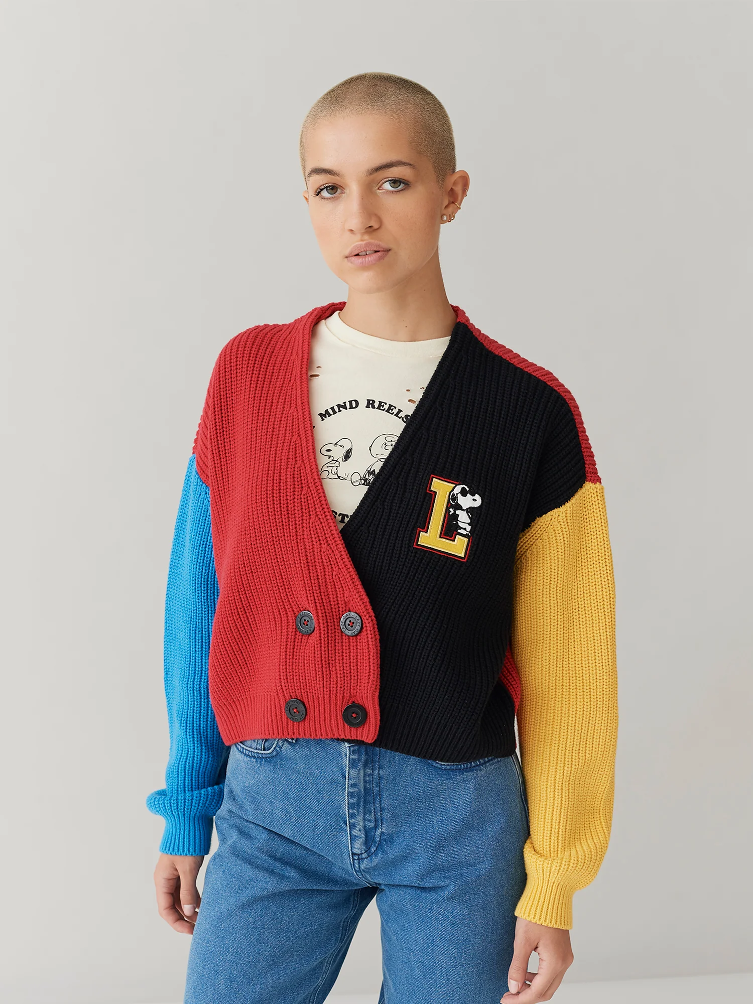 Lazy Oaf x Peanuts Double Breasted Cardigan - Image 3