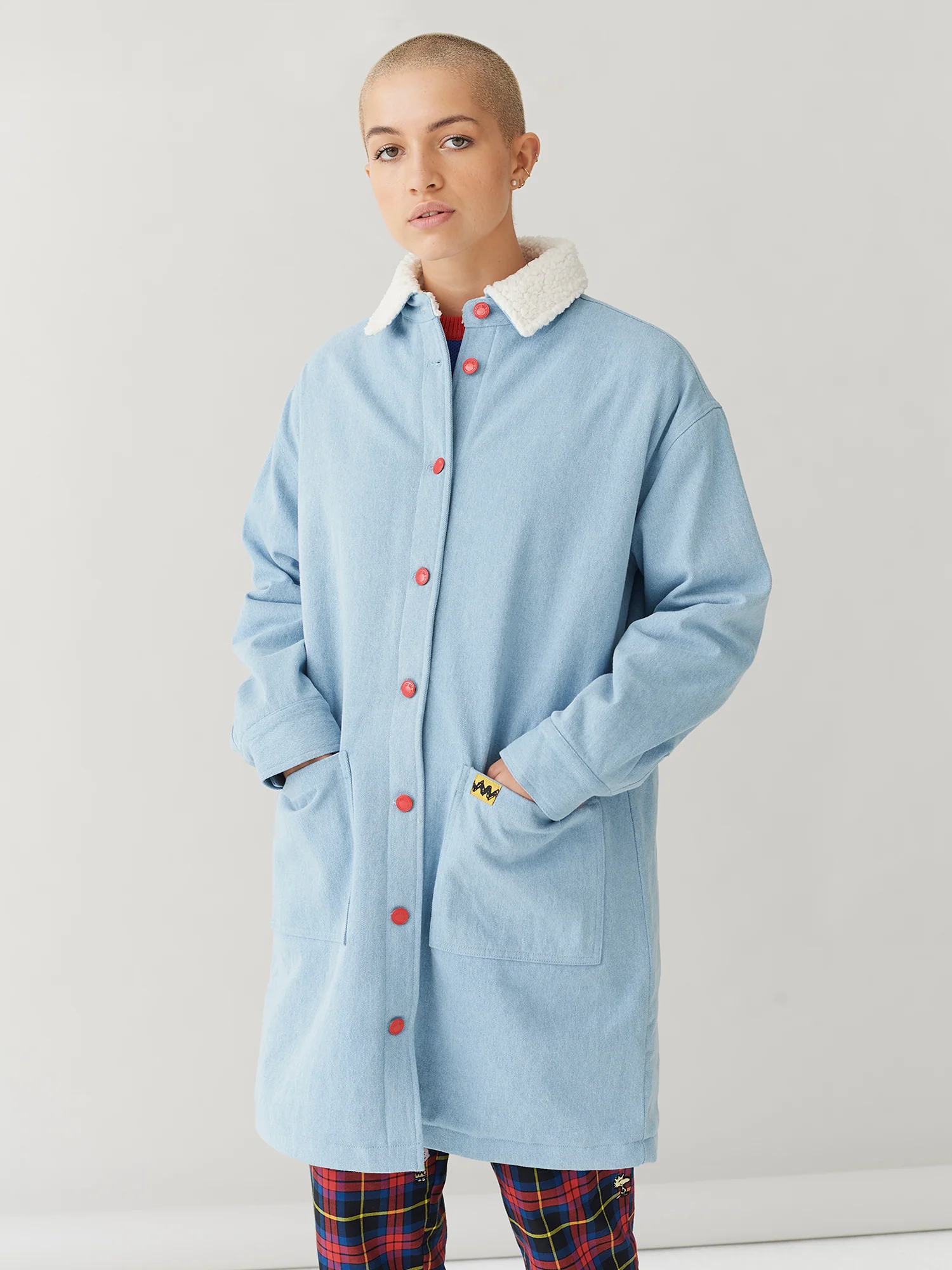 Lazy Oaf x Peanuts Fleecy Denim Jacket - Image 3