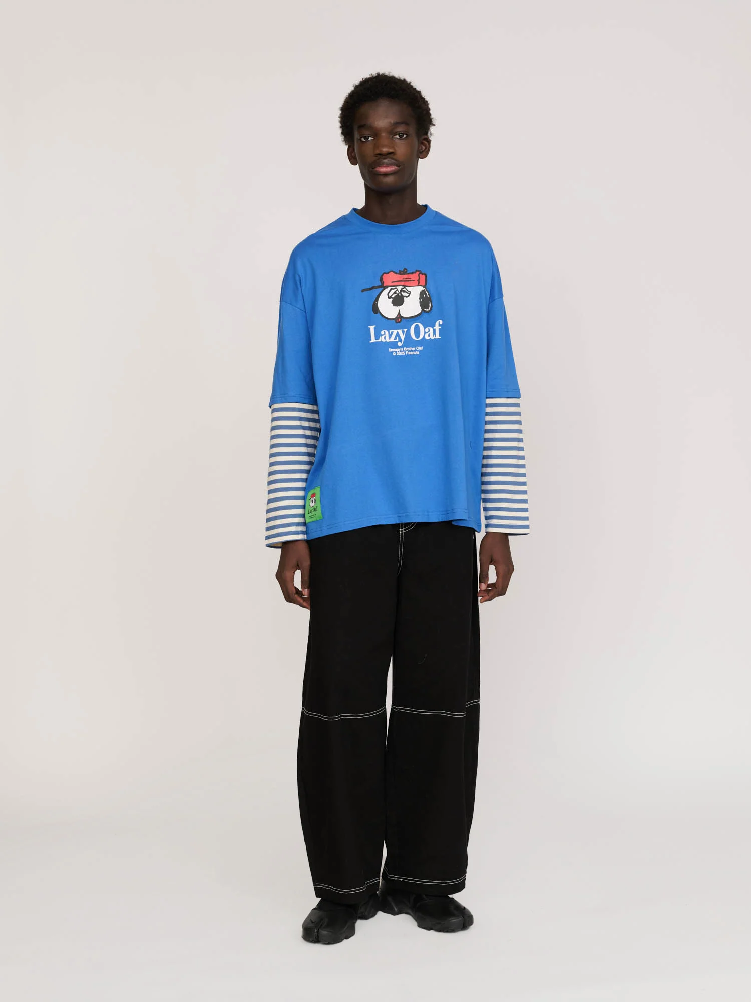 Lazy Oaf x Peanuts Olaf Striped Long Sleeve Top - Image 3