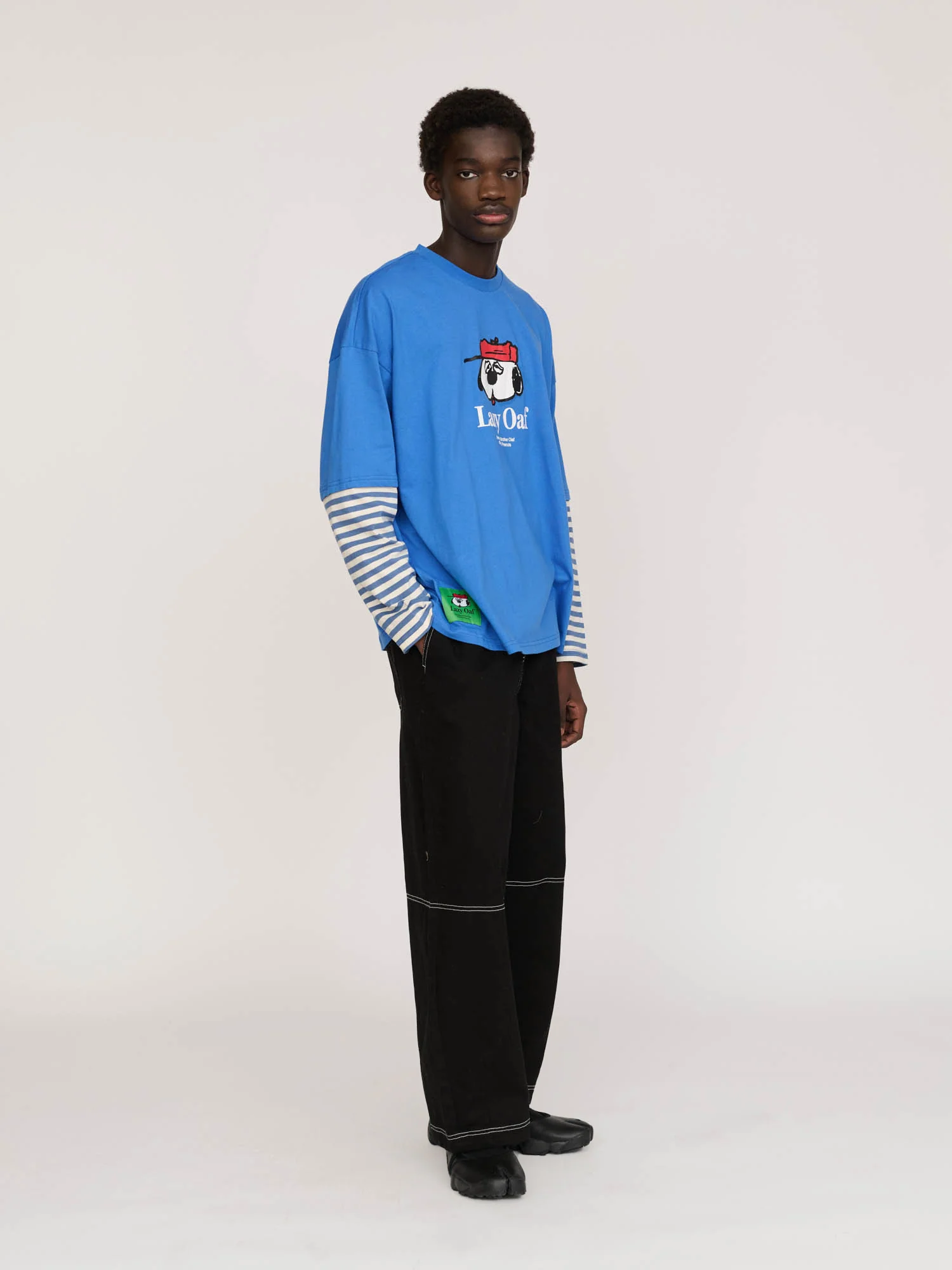 Lazy Oaf x Peanuts Olaf Striped Long Sleeve Top - Image 9