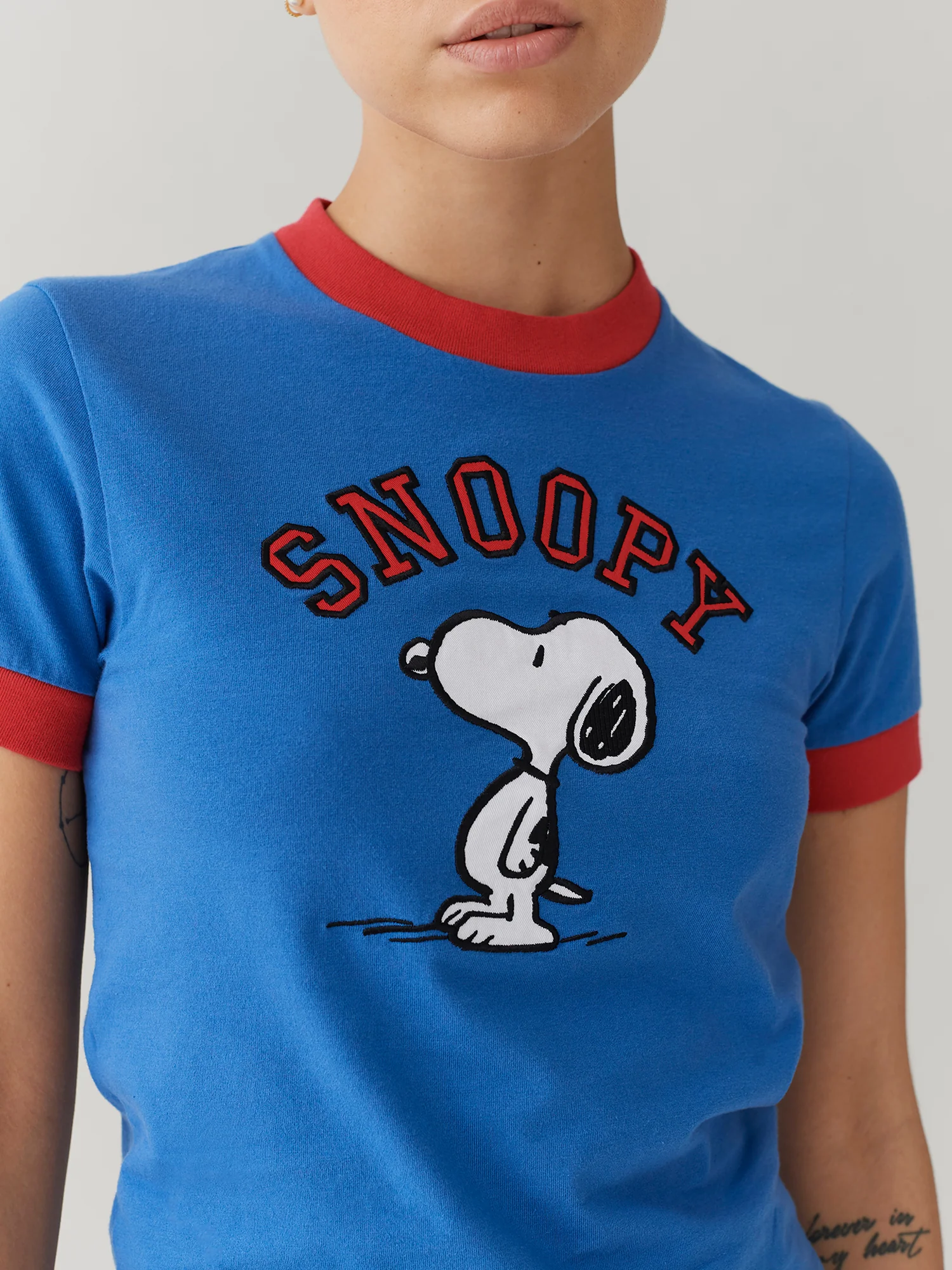 Lazy Oaf x Peanuts Snoopy Varsity T-Shirt - Image 3