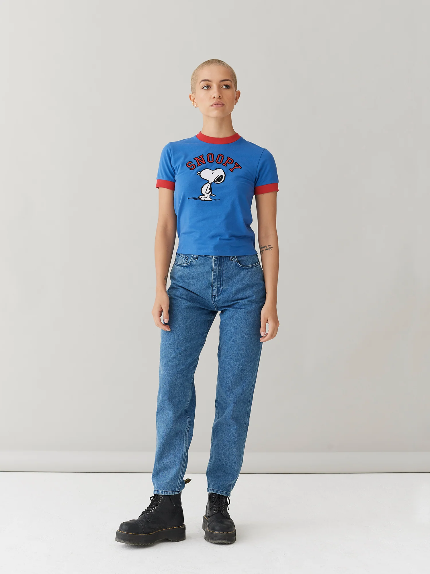 Lazy Oaf x Peanuts Snoopy Varsity T-Shirt - Image 4