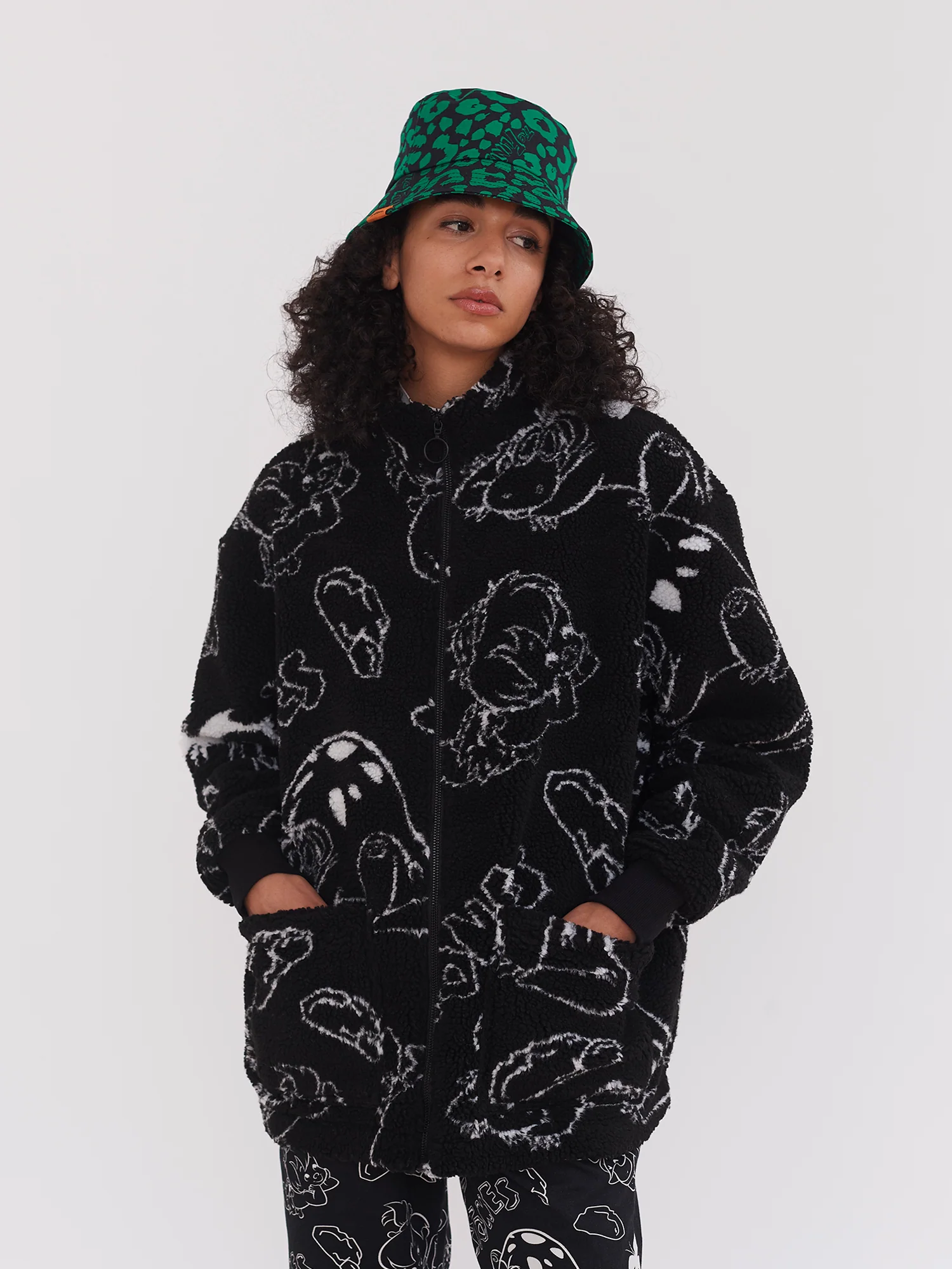 Lazy Oaf x The Flintstones Character Fleece - Image 3