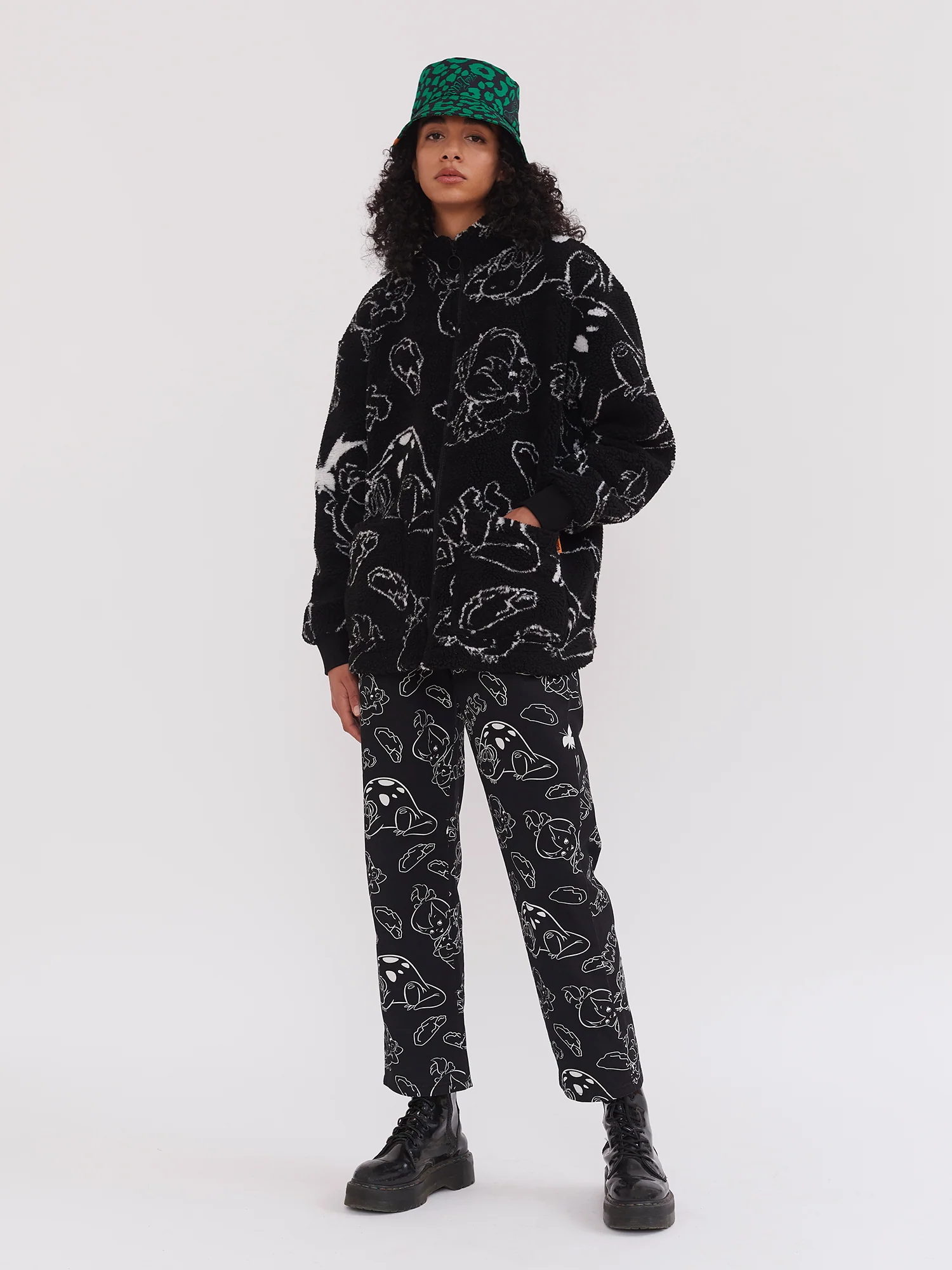 Lazy Oaf x The Flintstones Character Fleece - Image 4