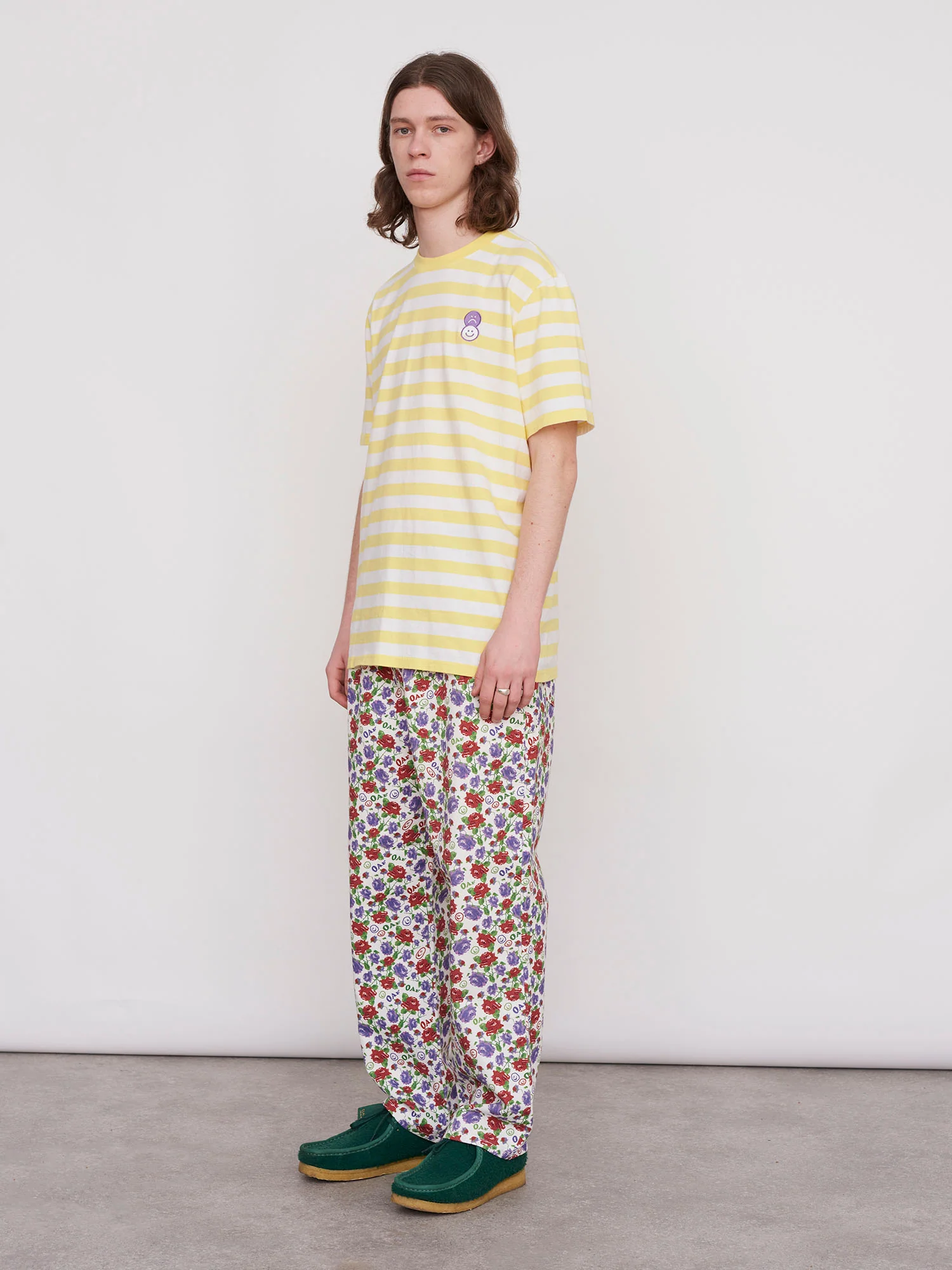Lazy Oaf Yellow Faced Stripey T-Shirt