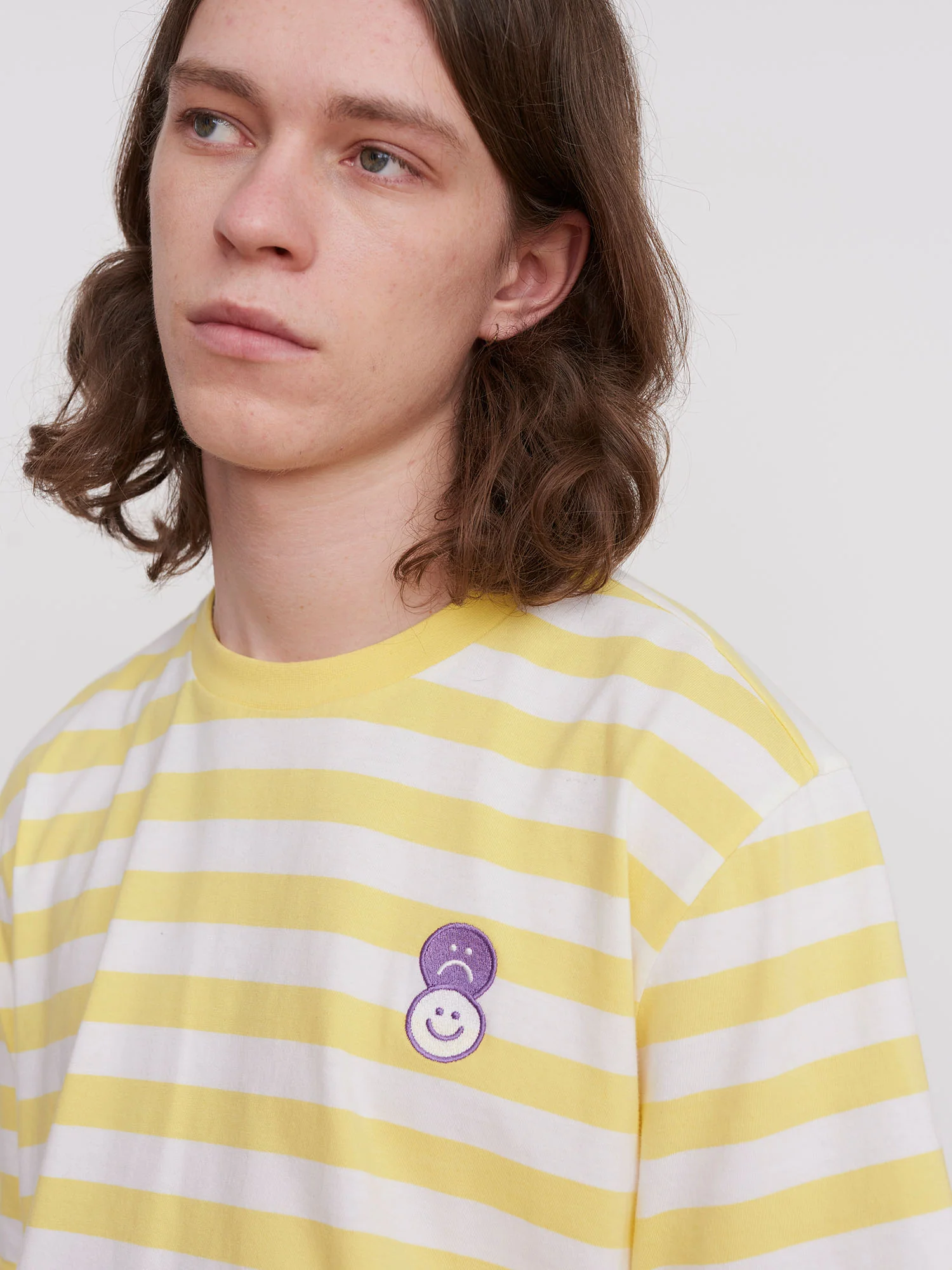 Lazy Oaf Yellow Faced Stripey T-Shirt - Image 3