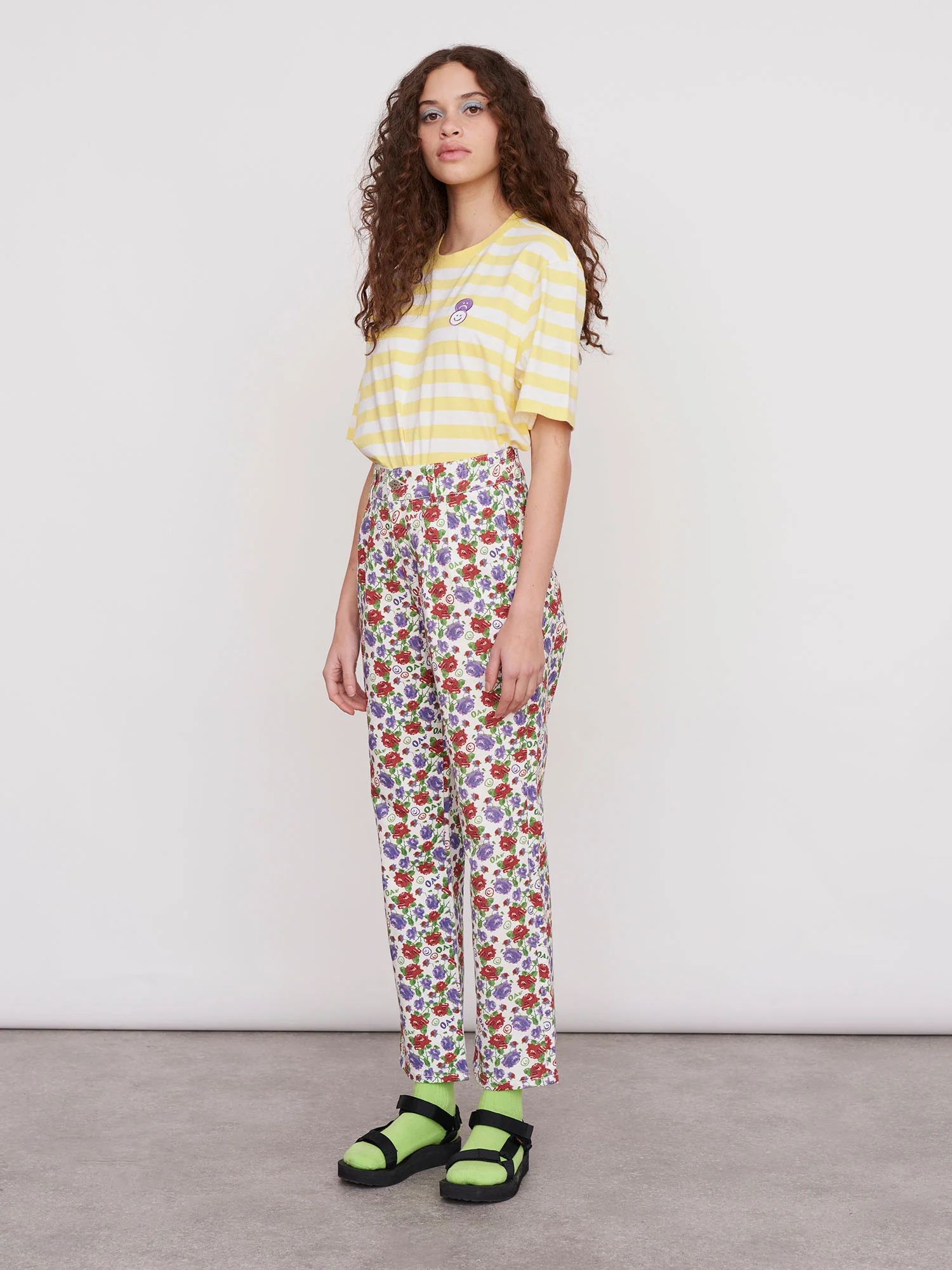 Lazy Oaf Yellow Faced Stripey T-Shirt - Image 4