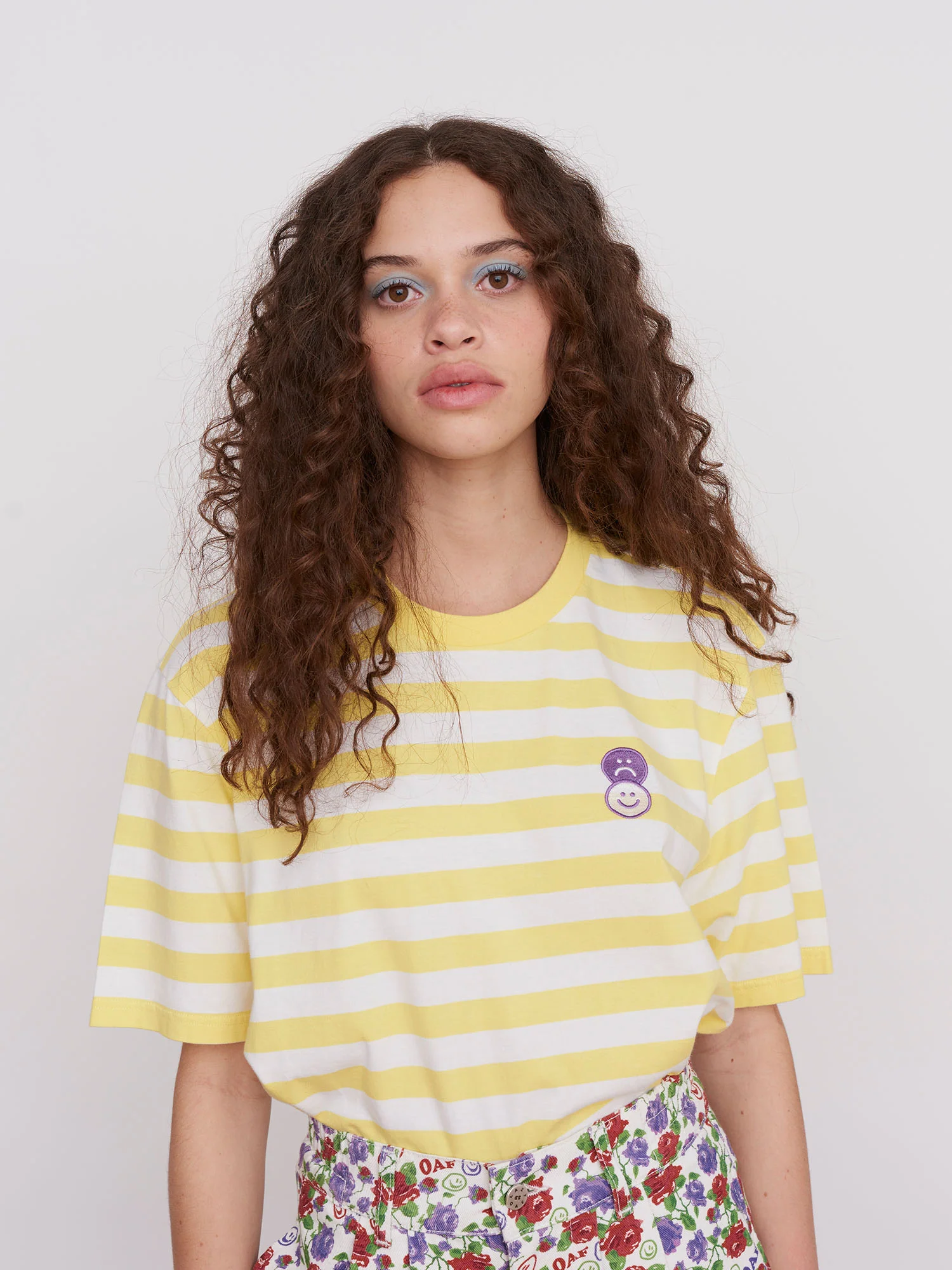 Lazy Oaf Yellow Faced Stripey T-Shirt - Image 5