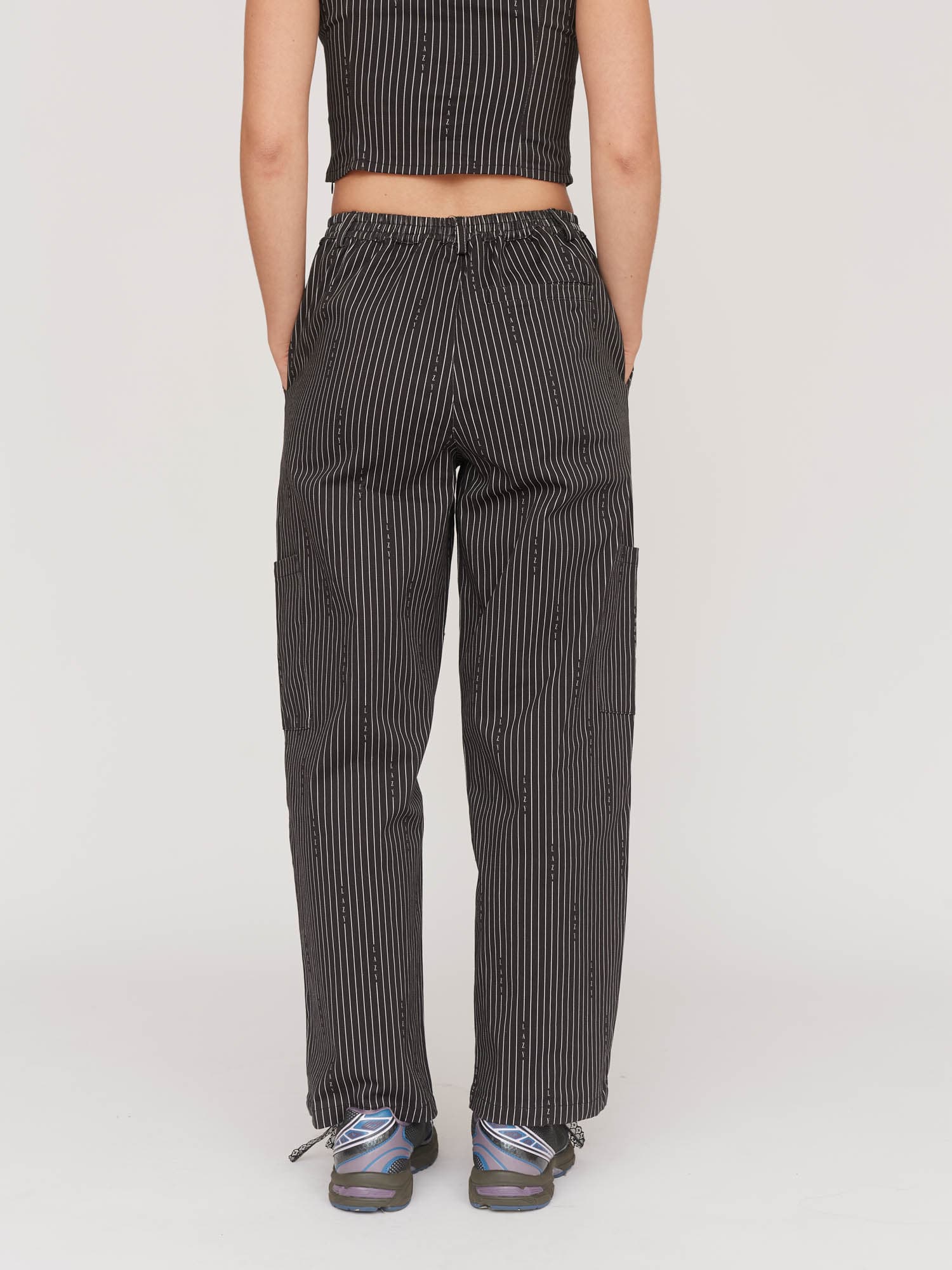 Lazy Pinstripe Trousers - Image 3