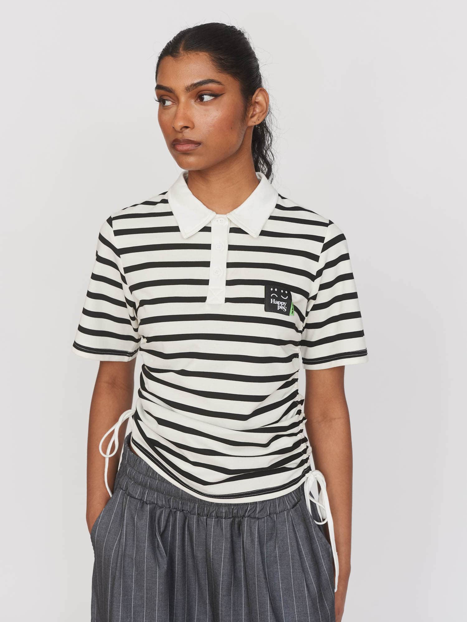 Lazy Rouched Rugby Top - Image 5