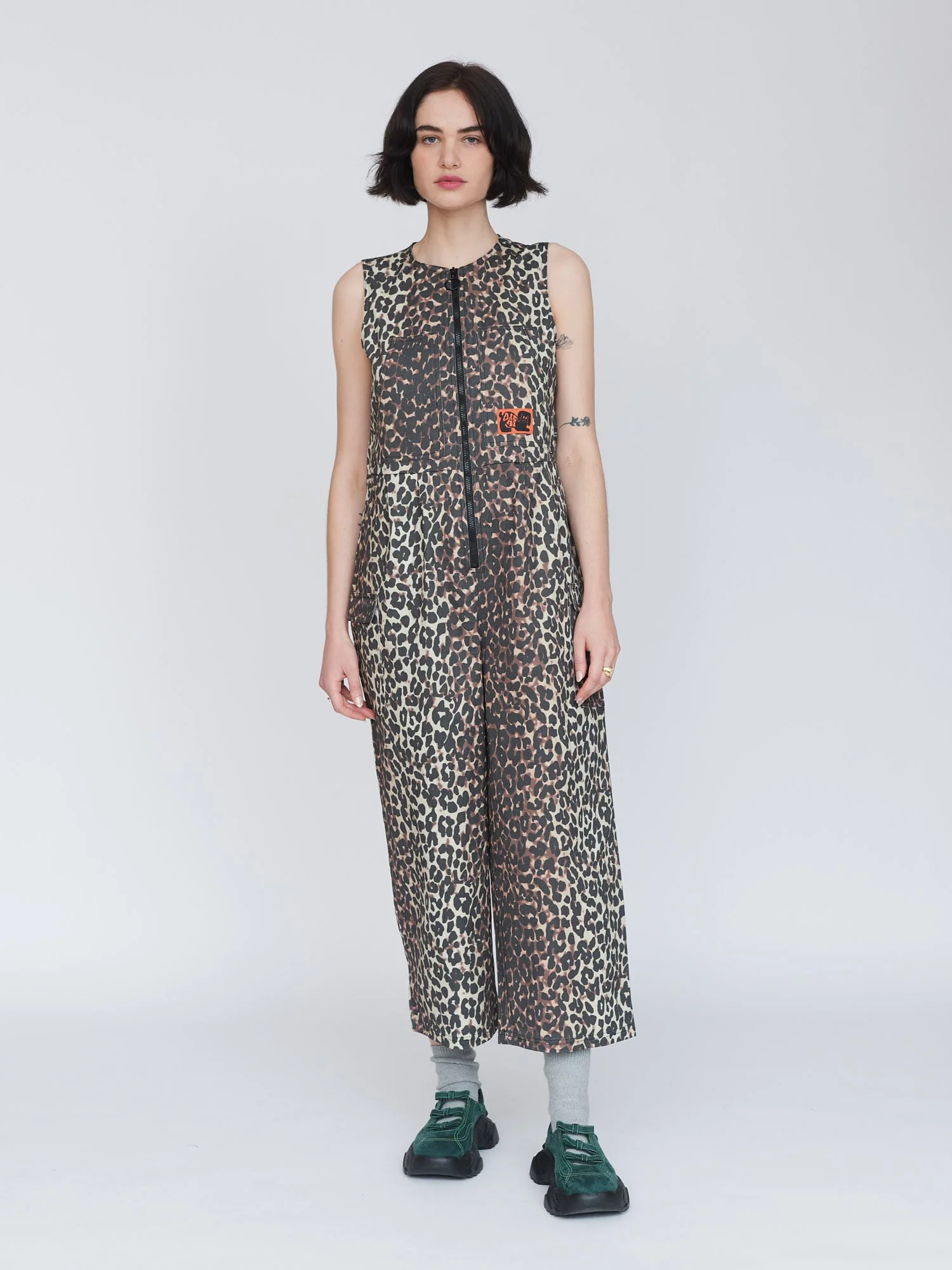 Leopard Gilet Jumpsuit