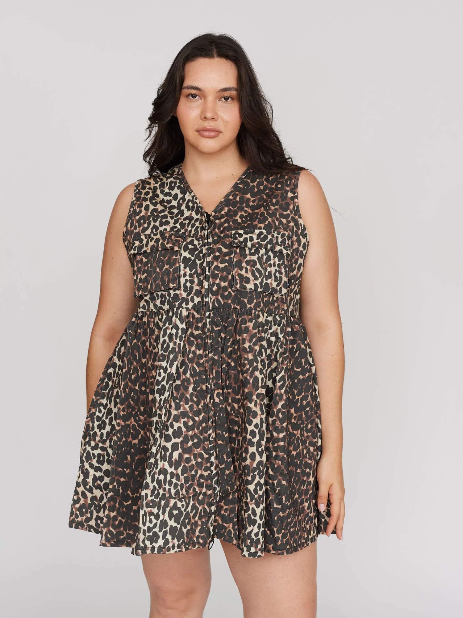 Leopard Gilet Mini Dress - Image 8