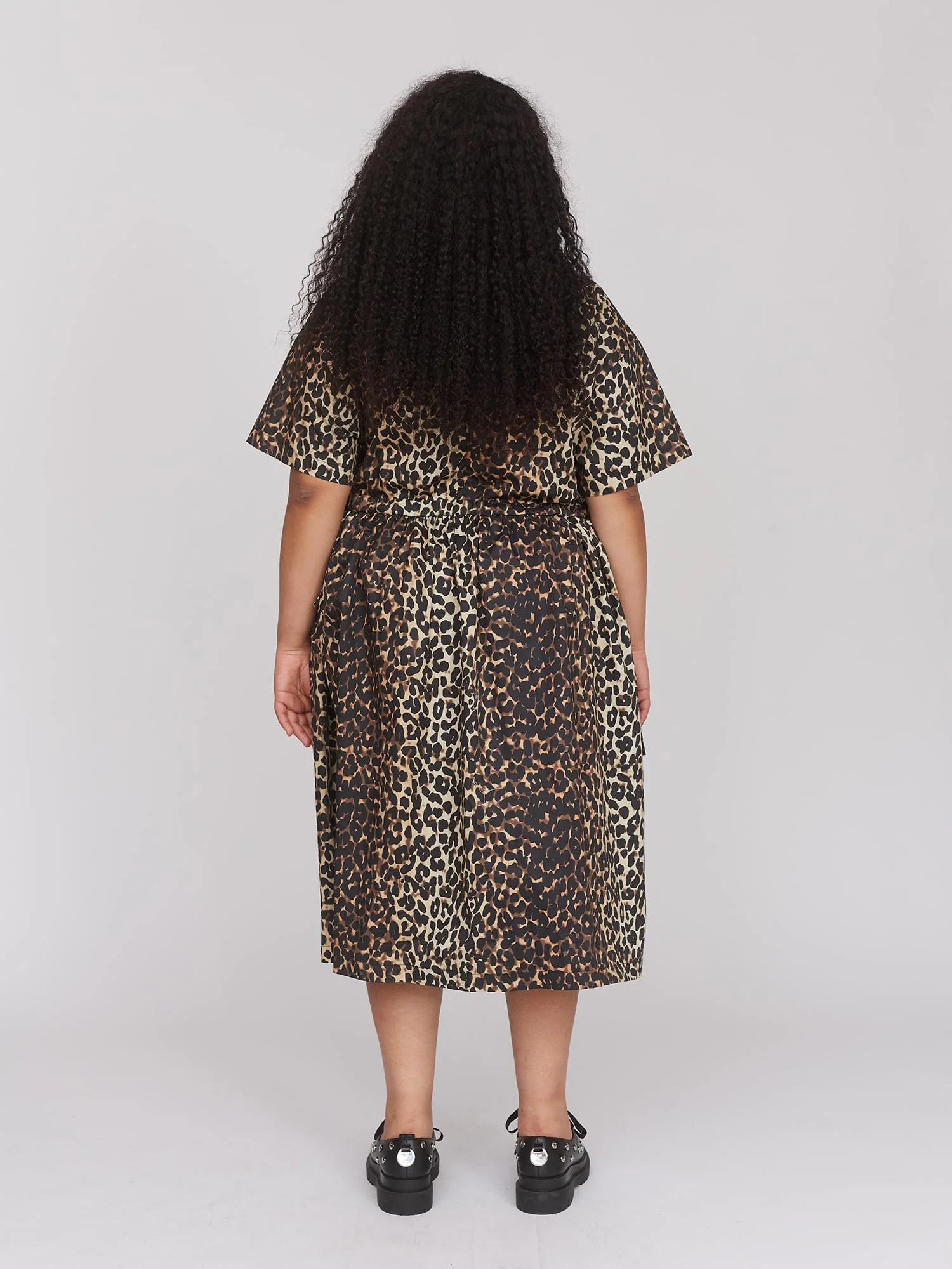 Leopard Side Tie Midi Dress - Image 7