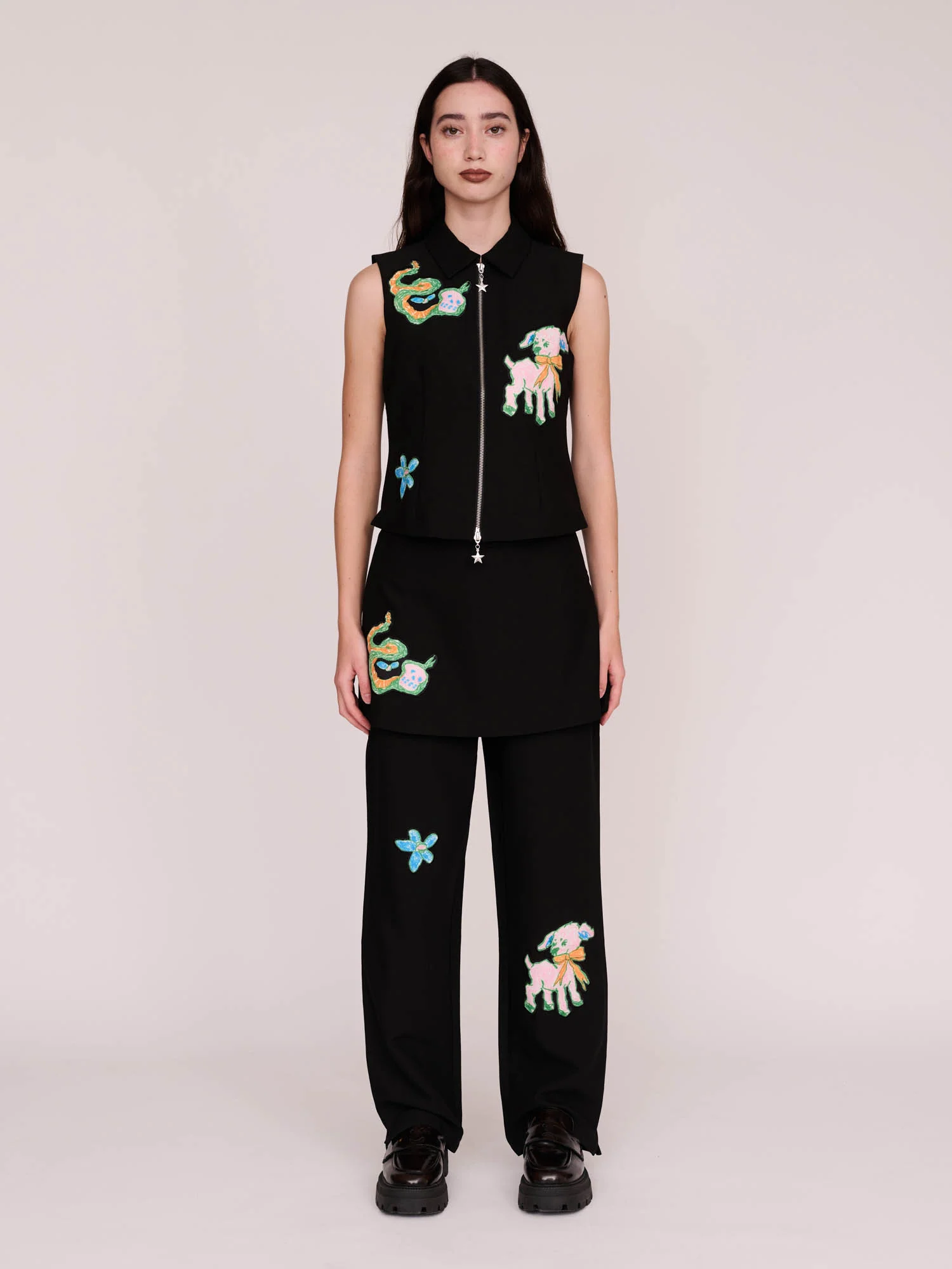 Little Lambs Zip Up Top - Image 3