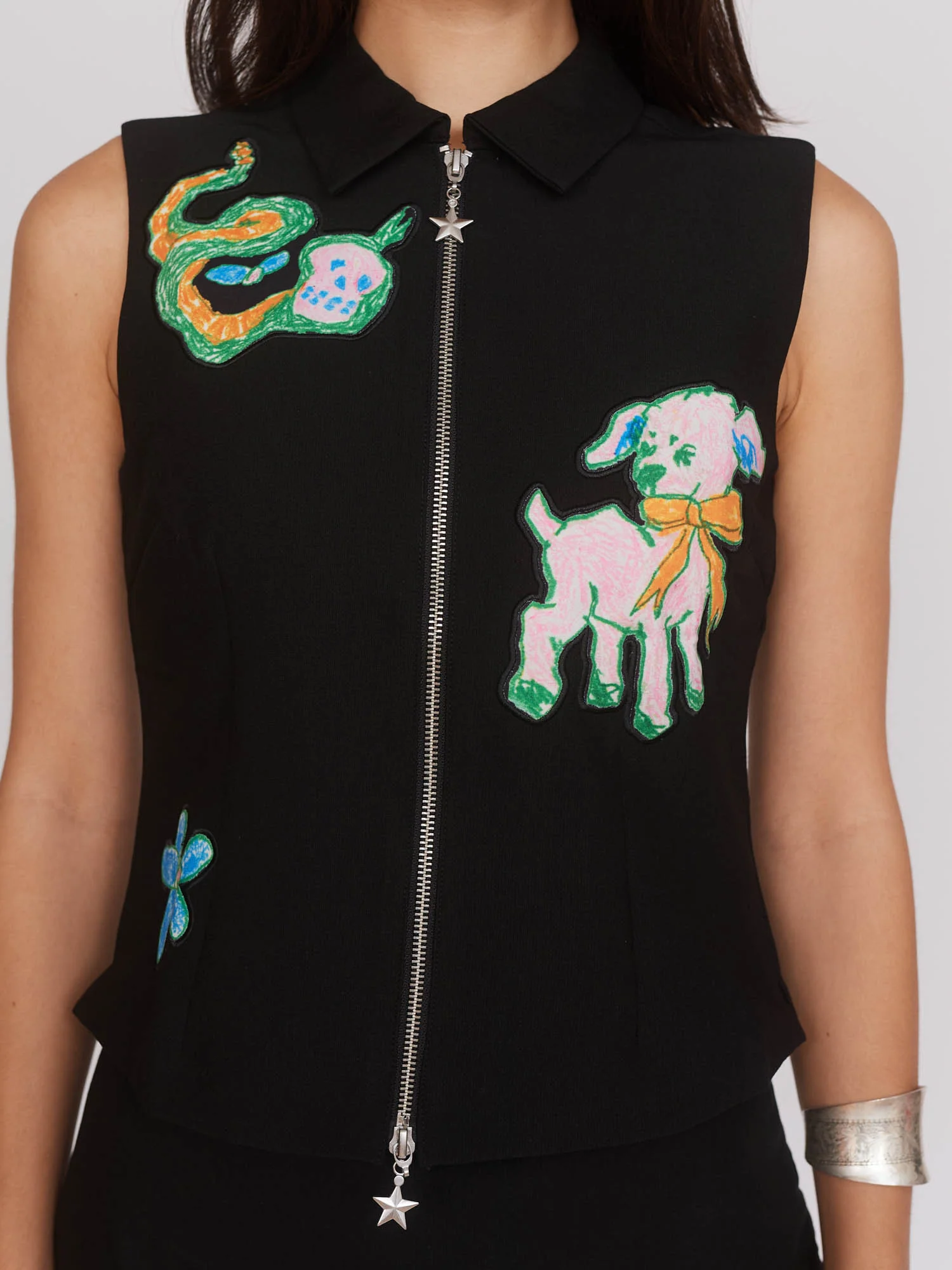 Little Lambs Zip Up Top - Image 4