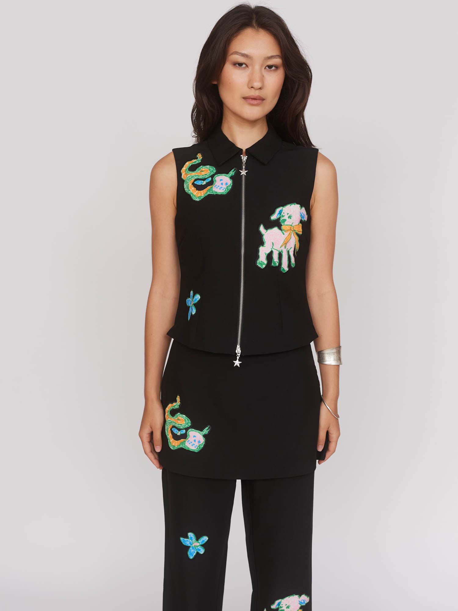 Little Lambs Zip Up Top - Image 5
