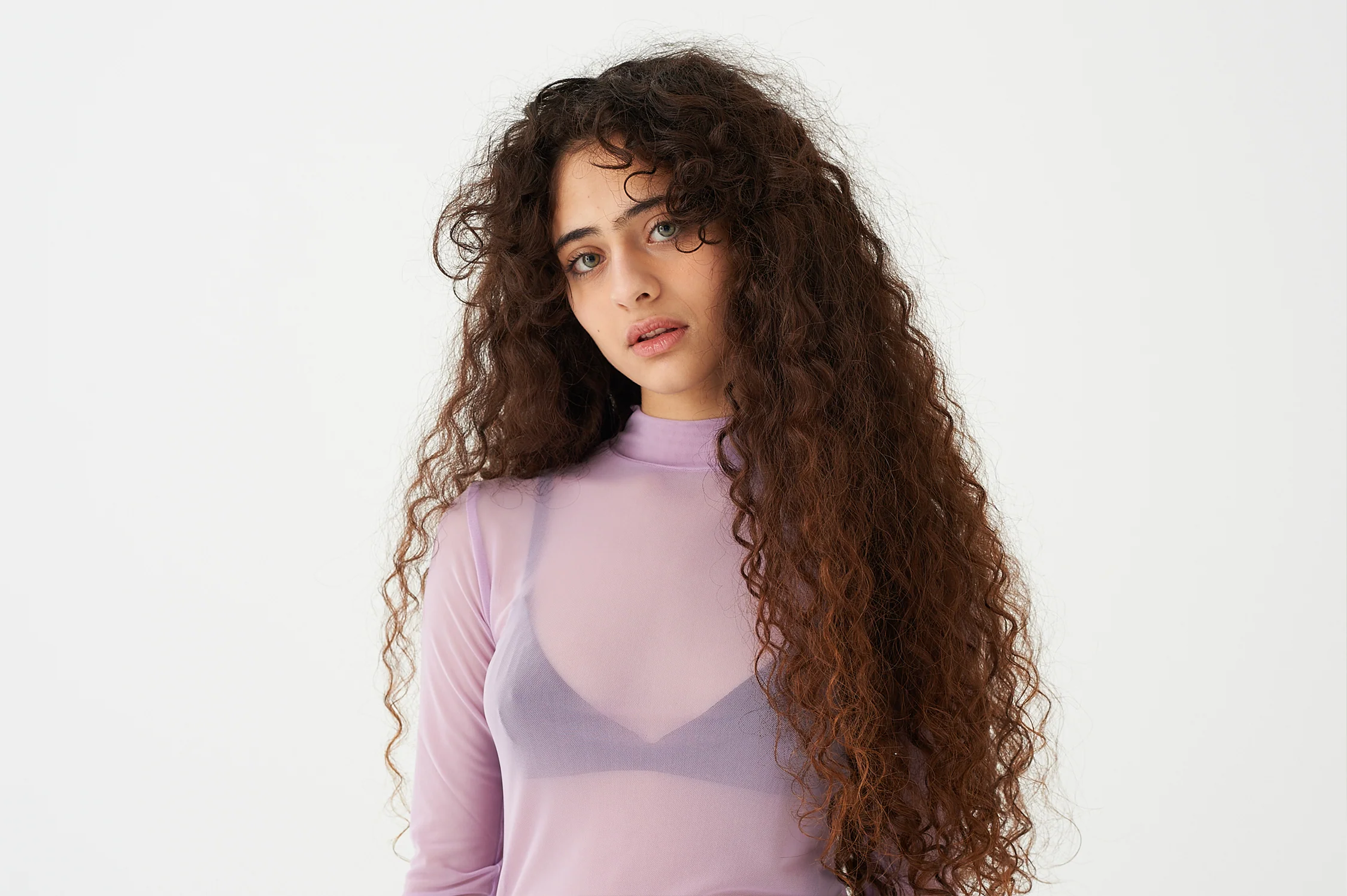 LO Lilac Sheer Turtleneck - Image 2